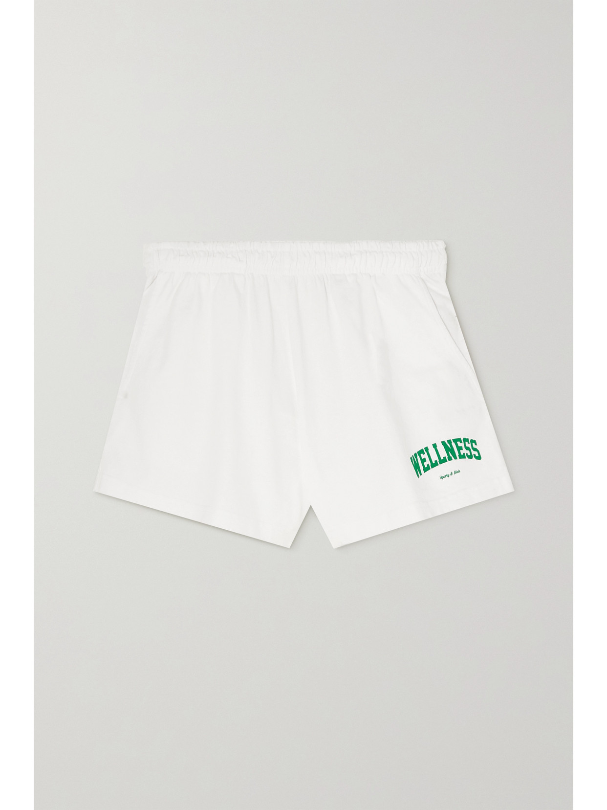 Sporty & Rich - Wellness Ivy Disco Cotton-jersey Shorts - White