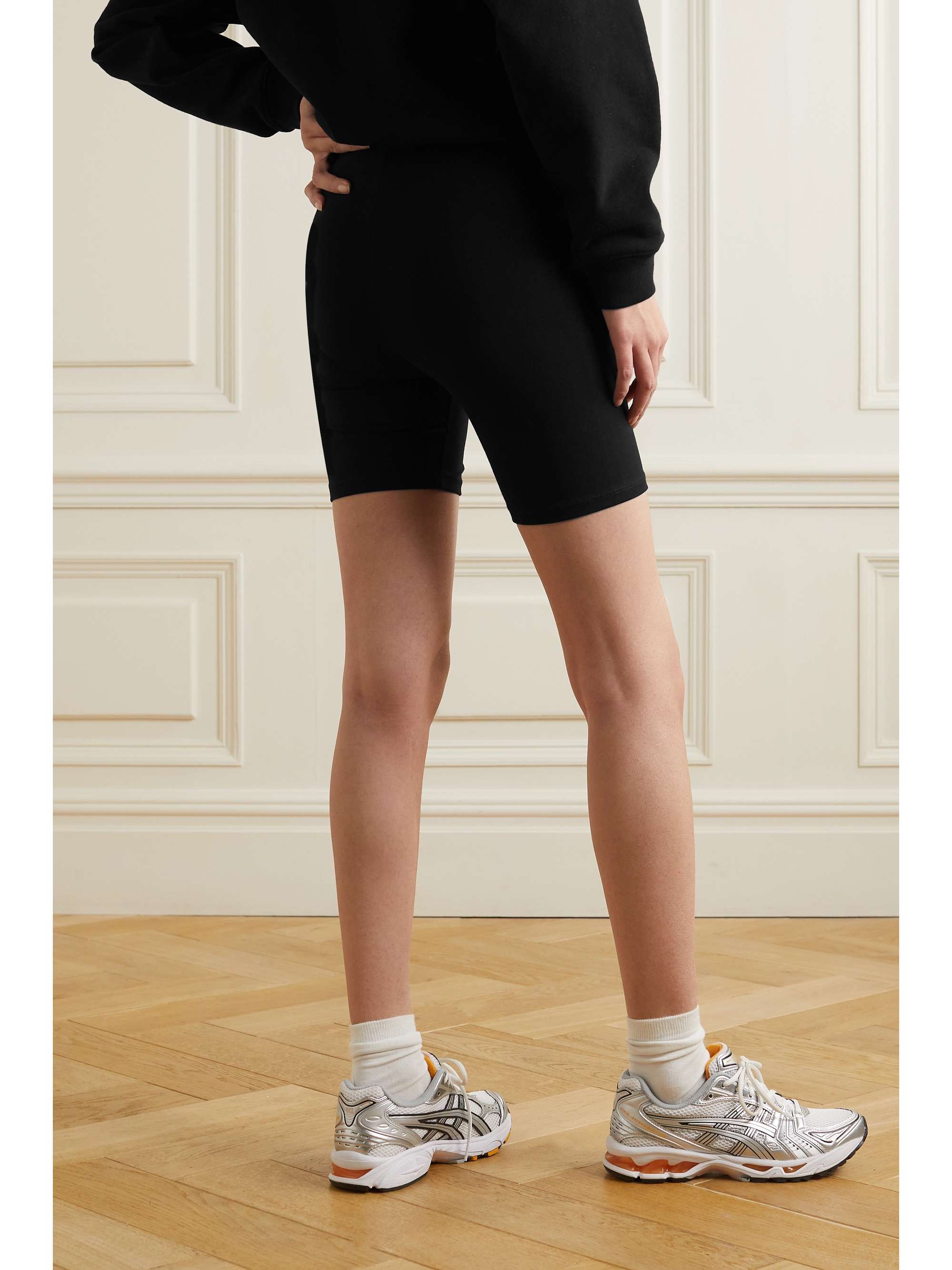 SPORTY & RICH Athletic Club printed stretchjersey biker shorts NETAPORTER