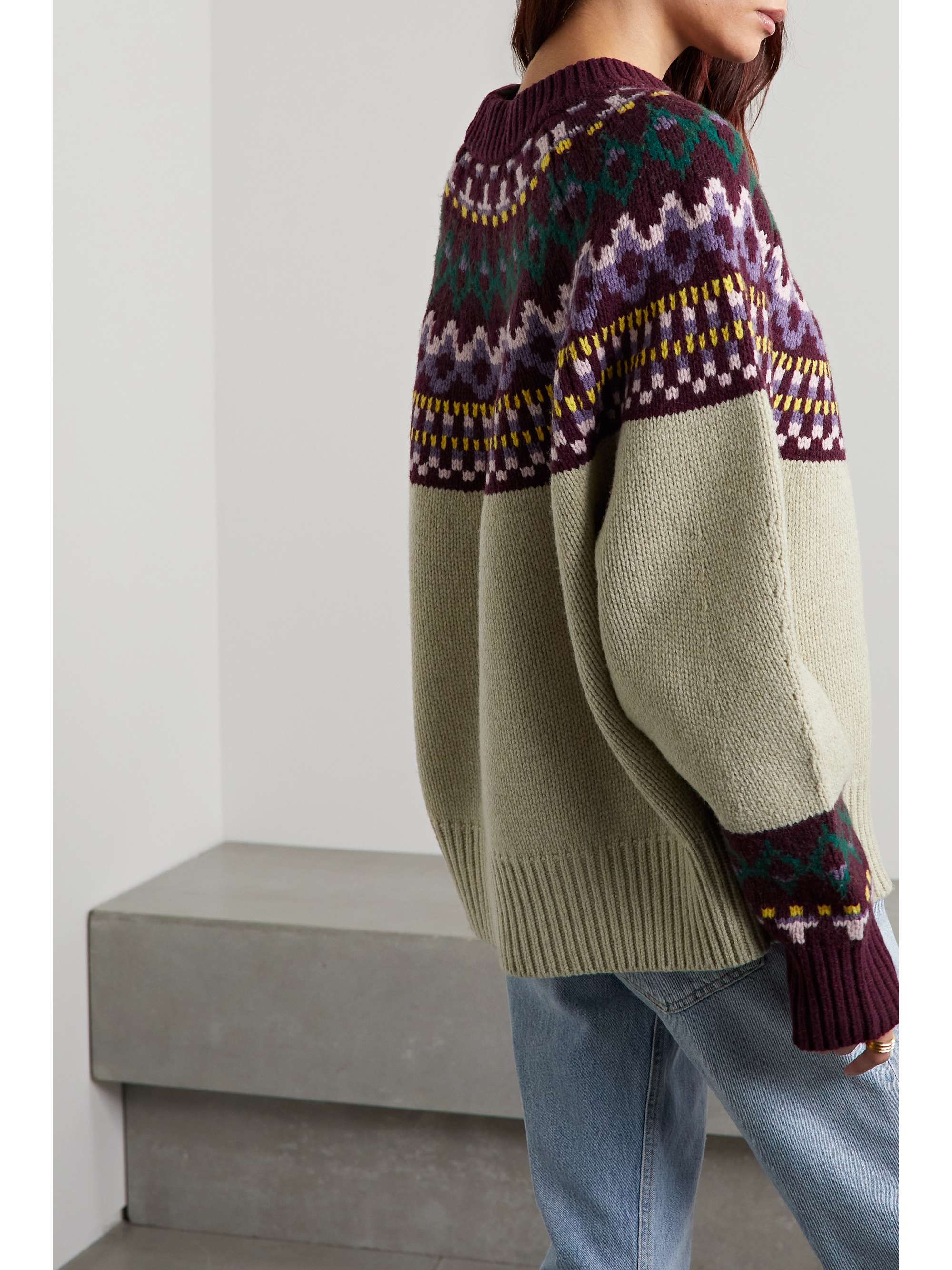 TORY SPORT Pullover aus Wolle mit Fair-Isle-Muster
