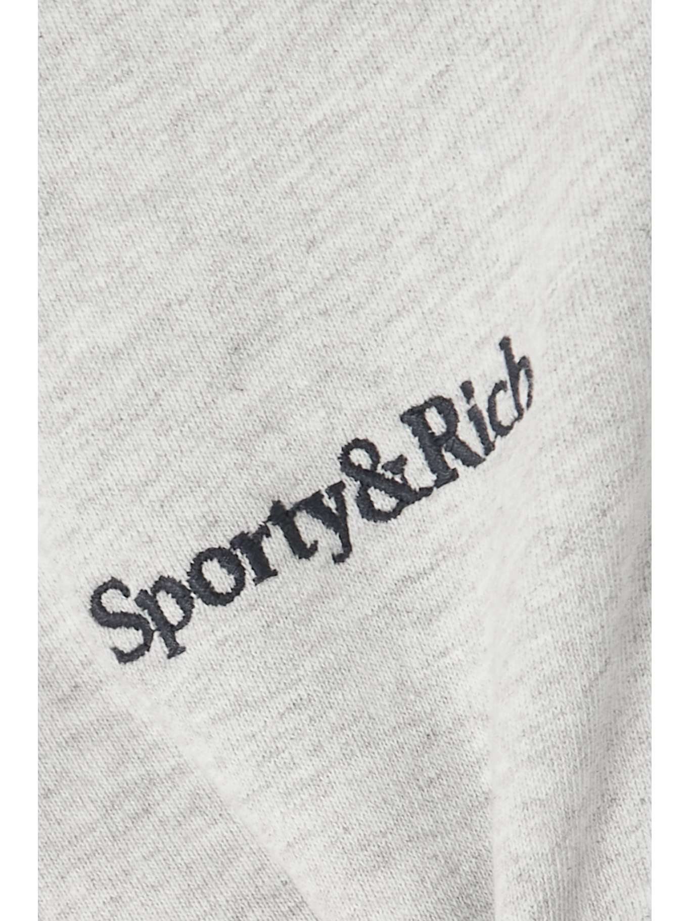 SPORTY & RICH Embroidered cottonblend jersey sweatshirt NETAPORTER