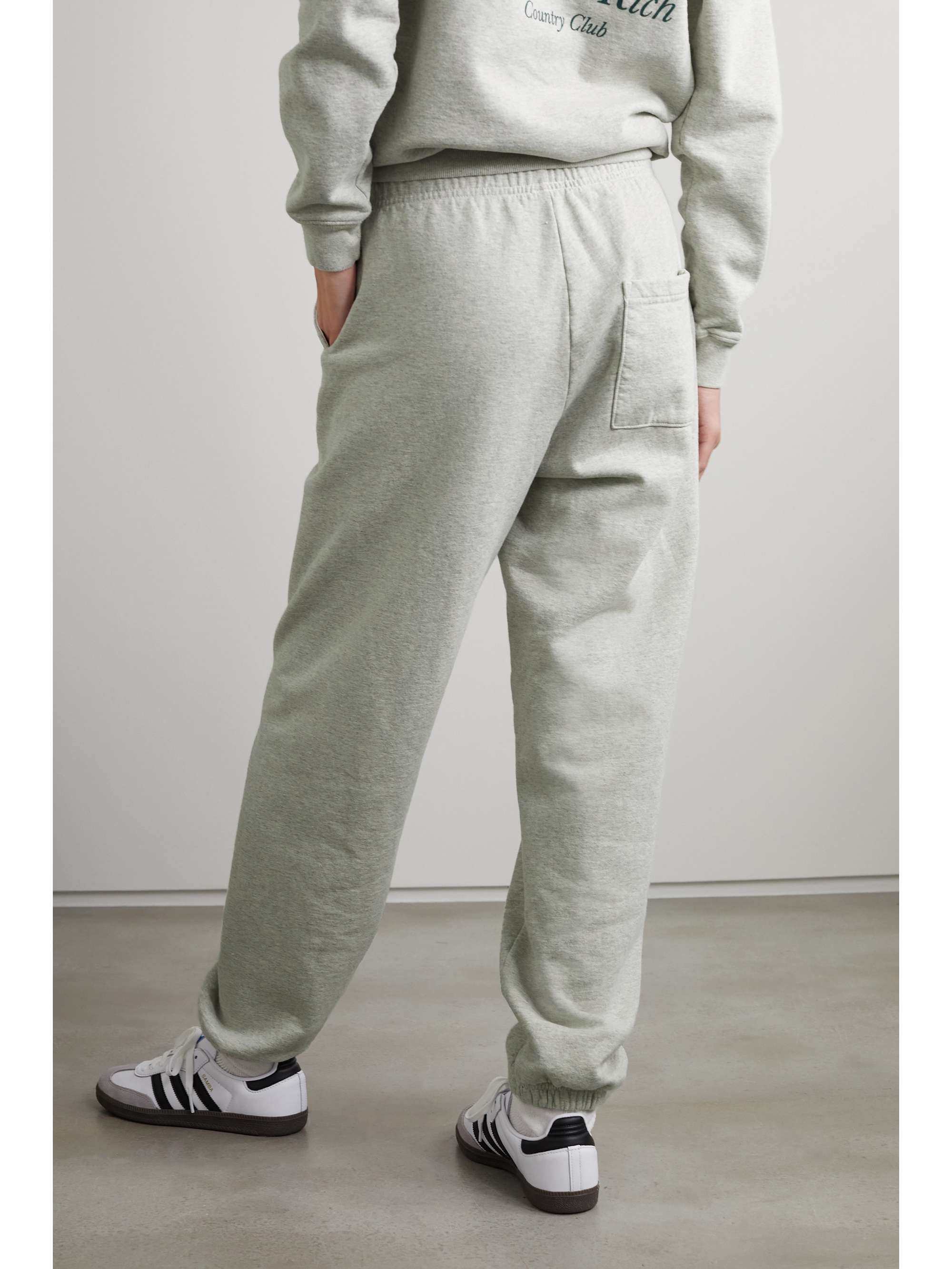 SPORTY & RICH Crown printed cotton-blend jersey track pants