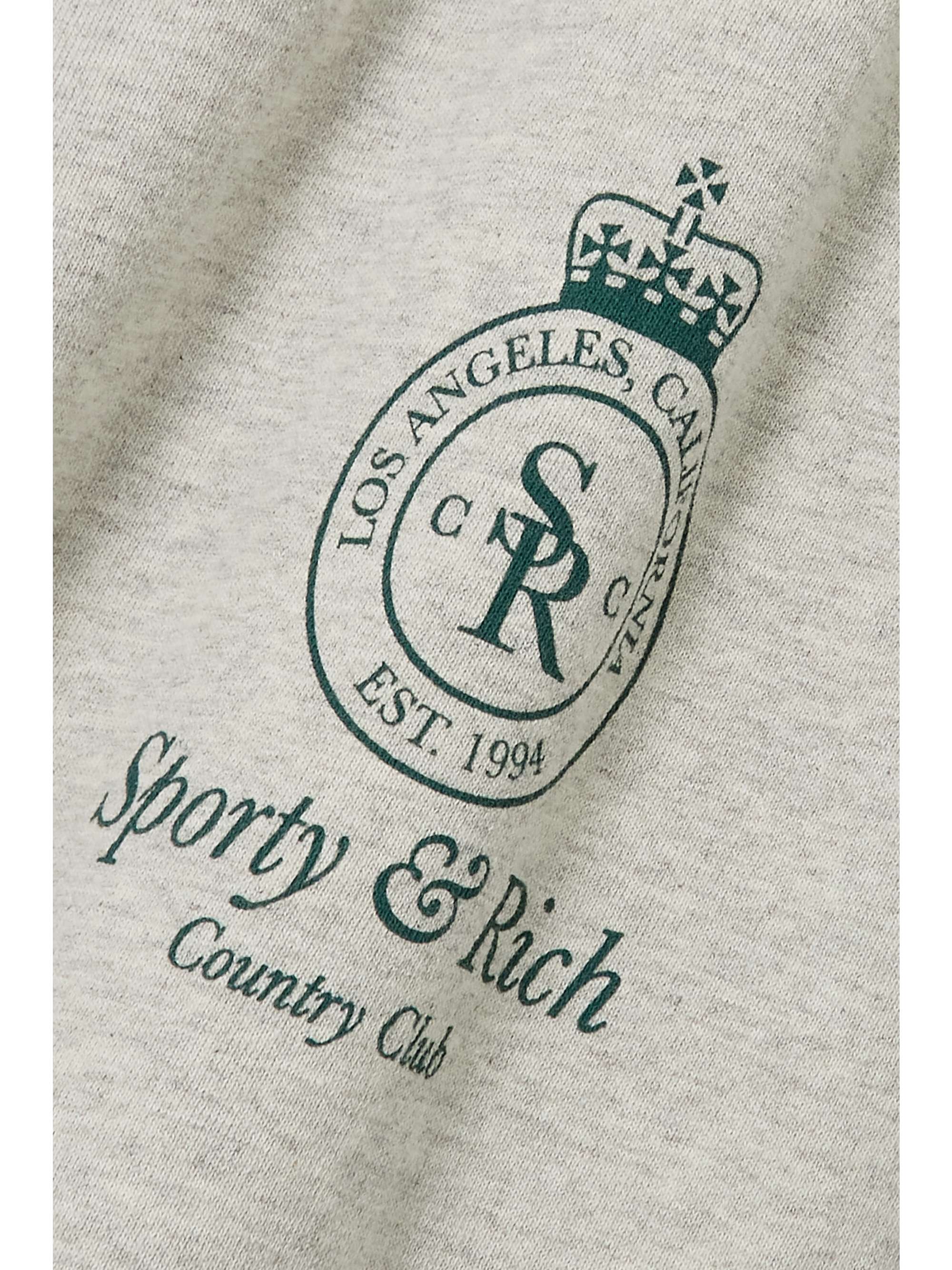 SPORTY & RICH Crown printed cotton-blend jersey track pants