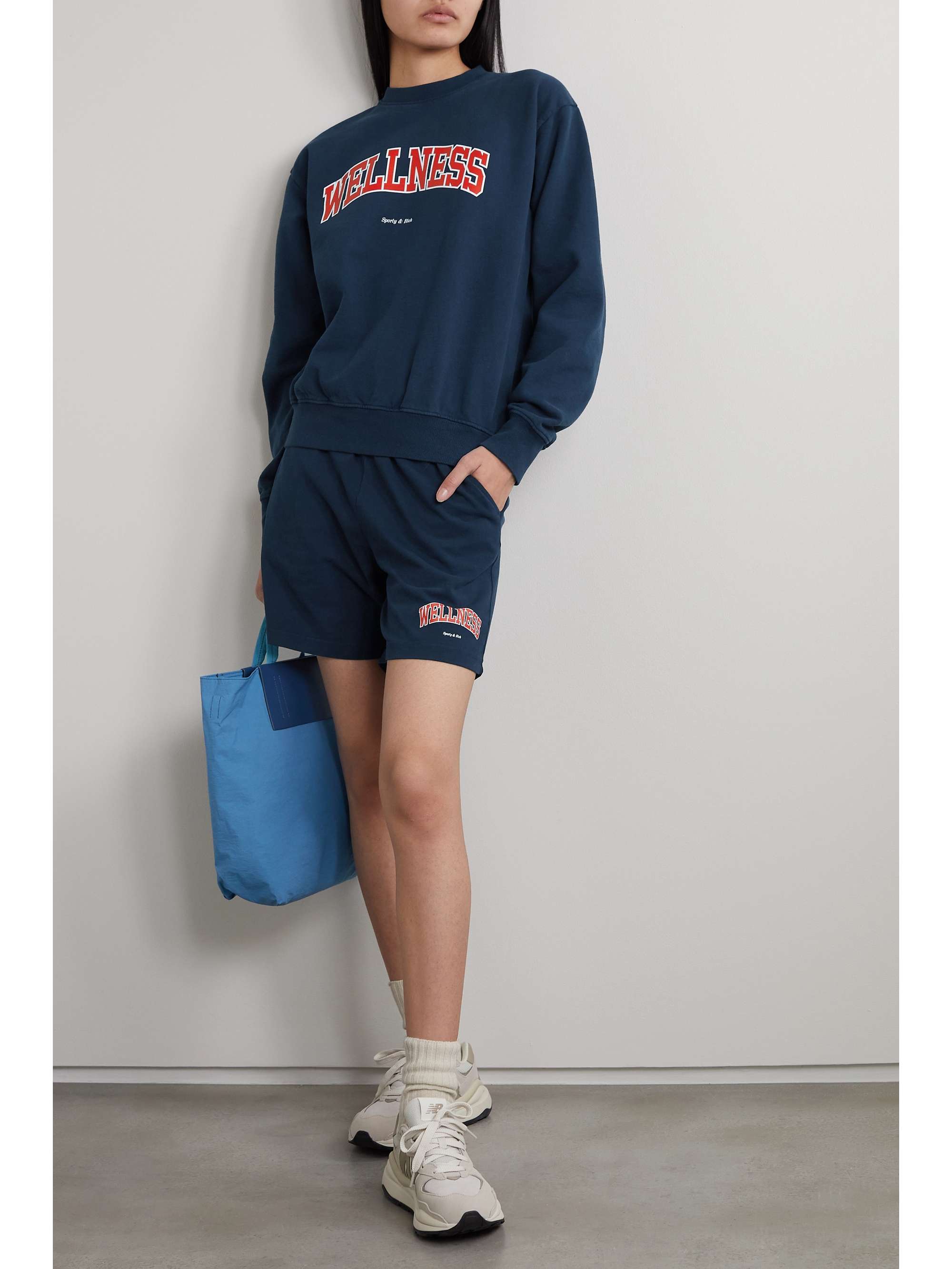 SPORTY & RICH Wellness Ivy printed cotton-jersey sweatshirt
