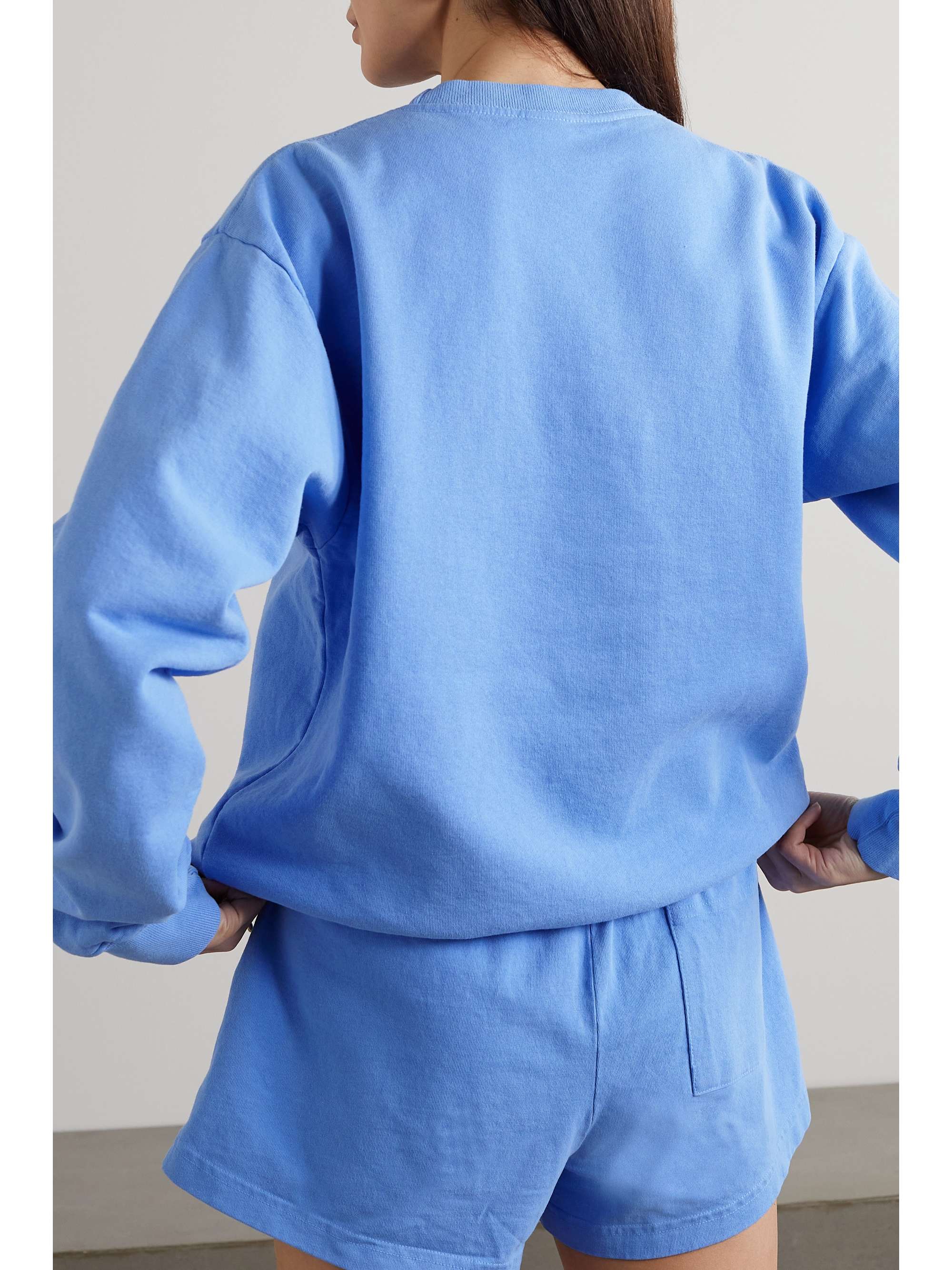 SPORTY & RICH Sweatshirt aus Baumwoll-Jersey mit Applikation