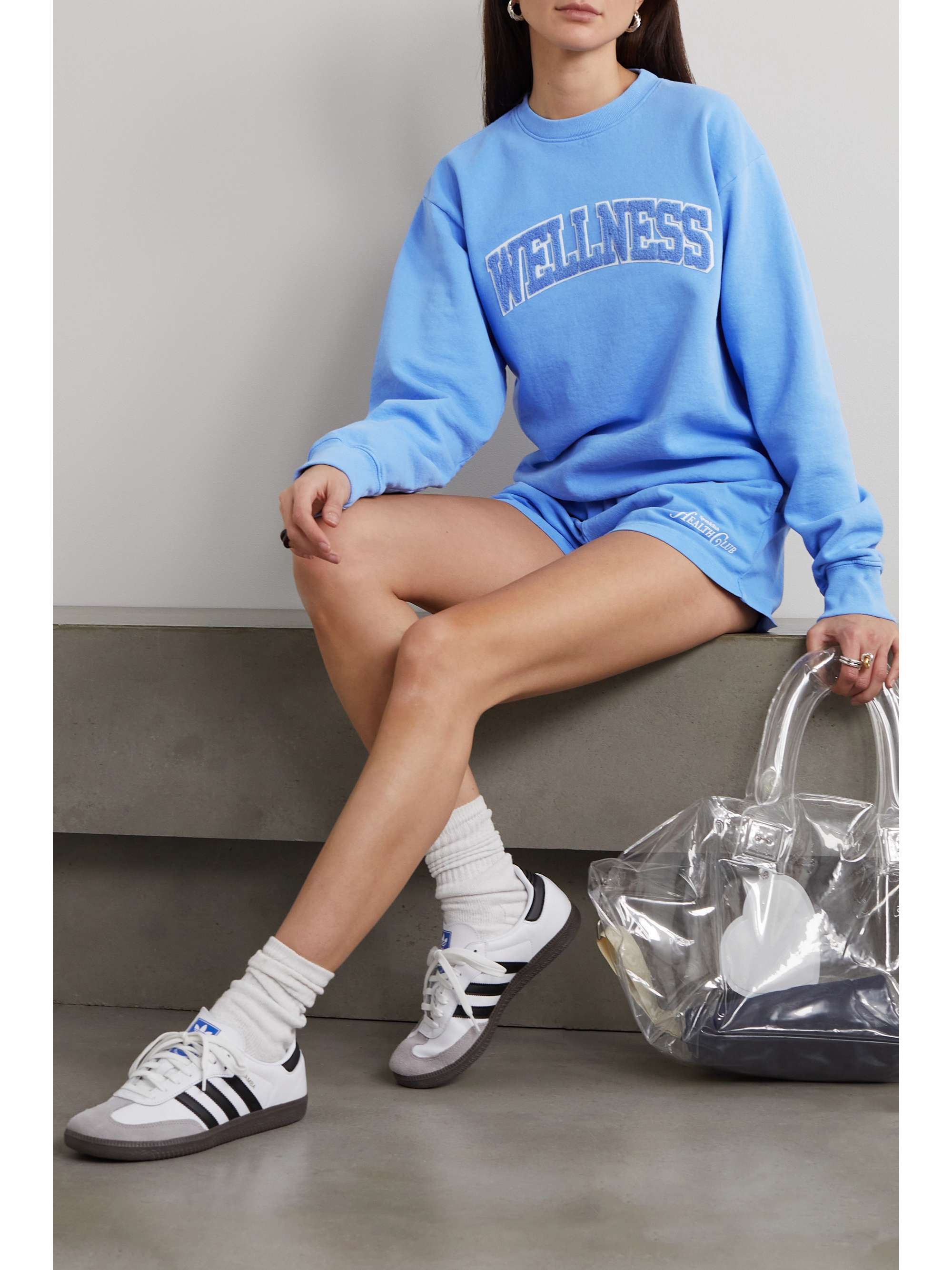 SPORTY & RICH Sweatshirt aus Baumwoll-Jersey mit Applikation