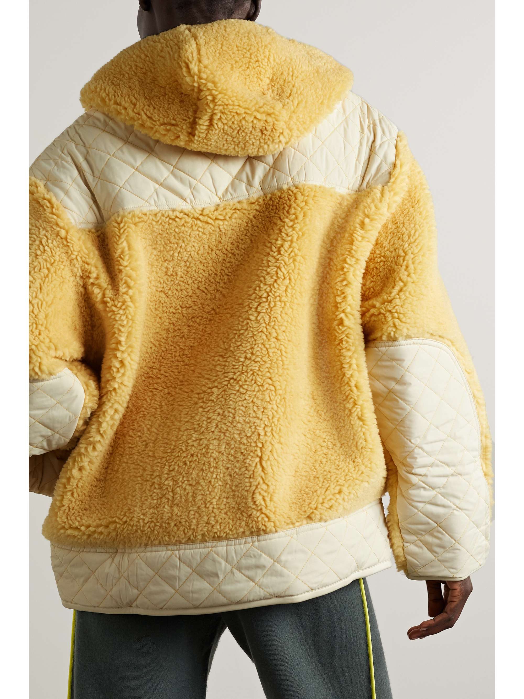 TORY SPORT Wattierte Jacke aus gestepptem Fleece mit Shell-Einsätzen und Kapuze
