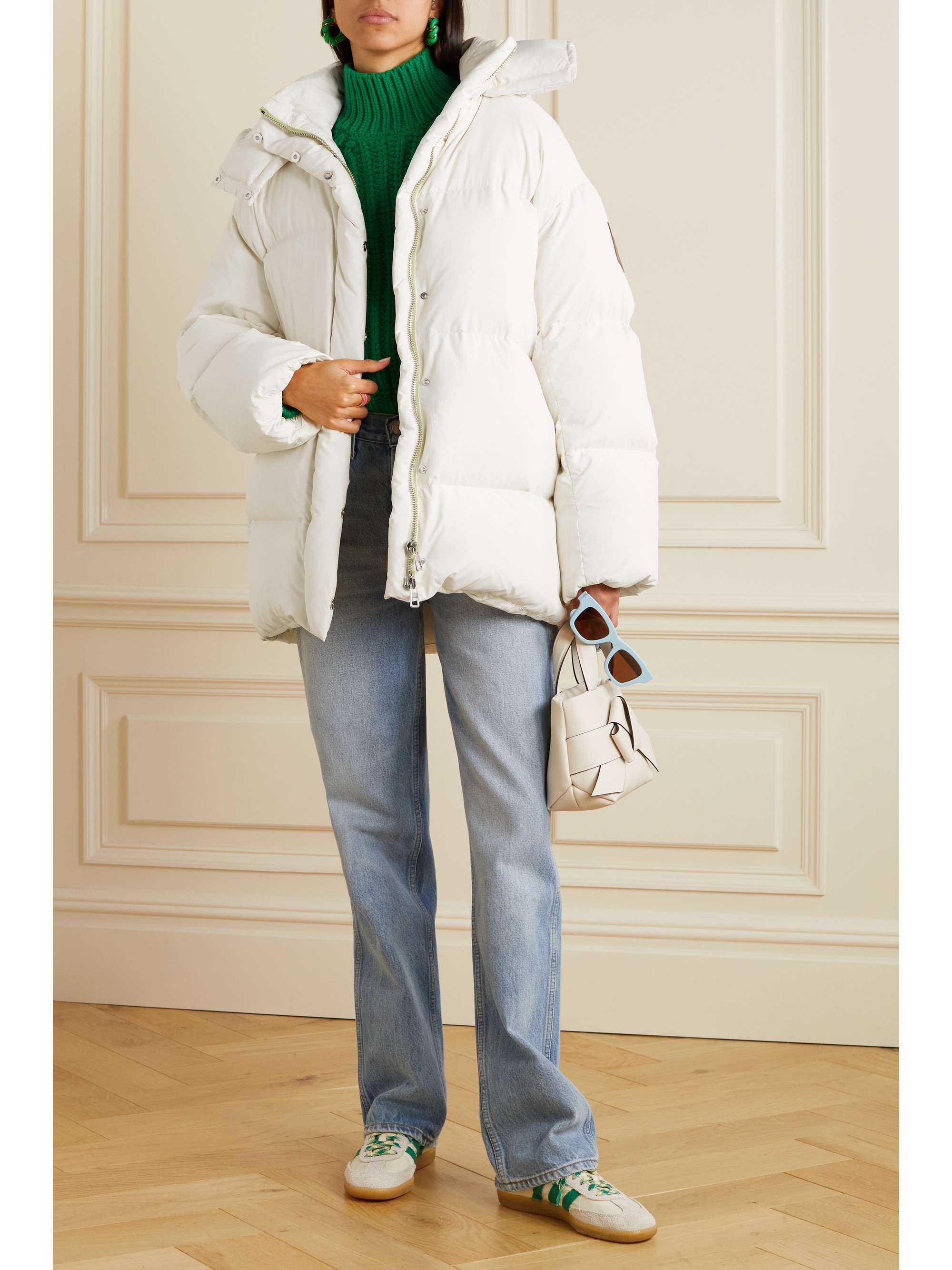 TORY SPORT Daunenjacke aus gestepptem Shell mit Kapuze