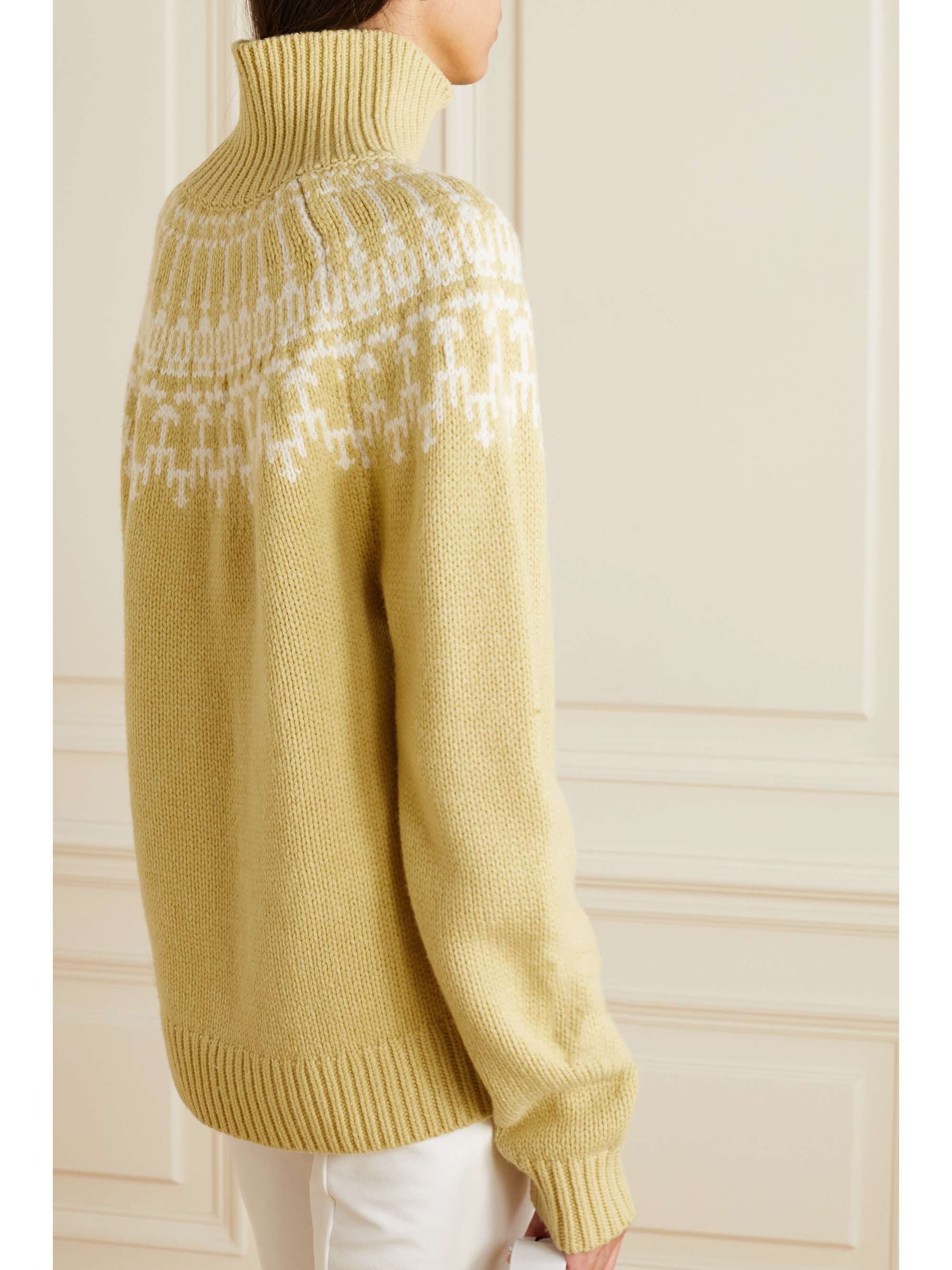 TORY SPORT Stehkragenpullover aus Merinowolle mit Fair-Isle-Muster