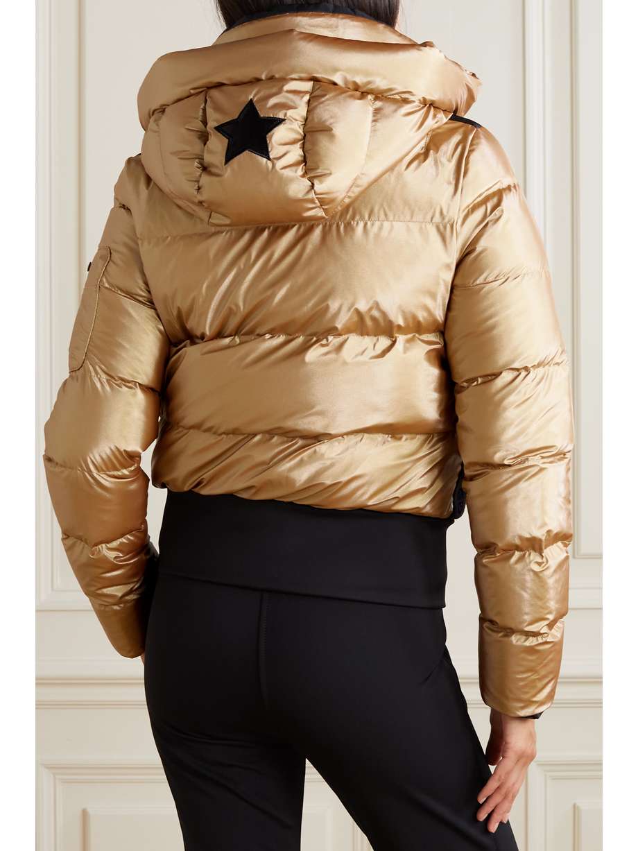 GOLDBERGH Bombardino hooded quilted metallic down ski jacket NETAPORTER