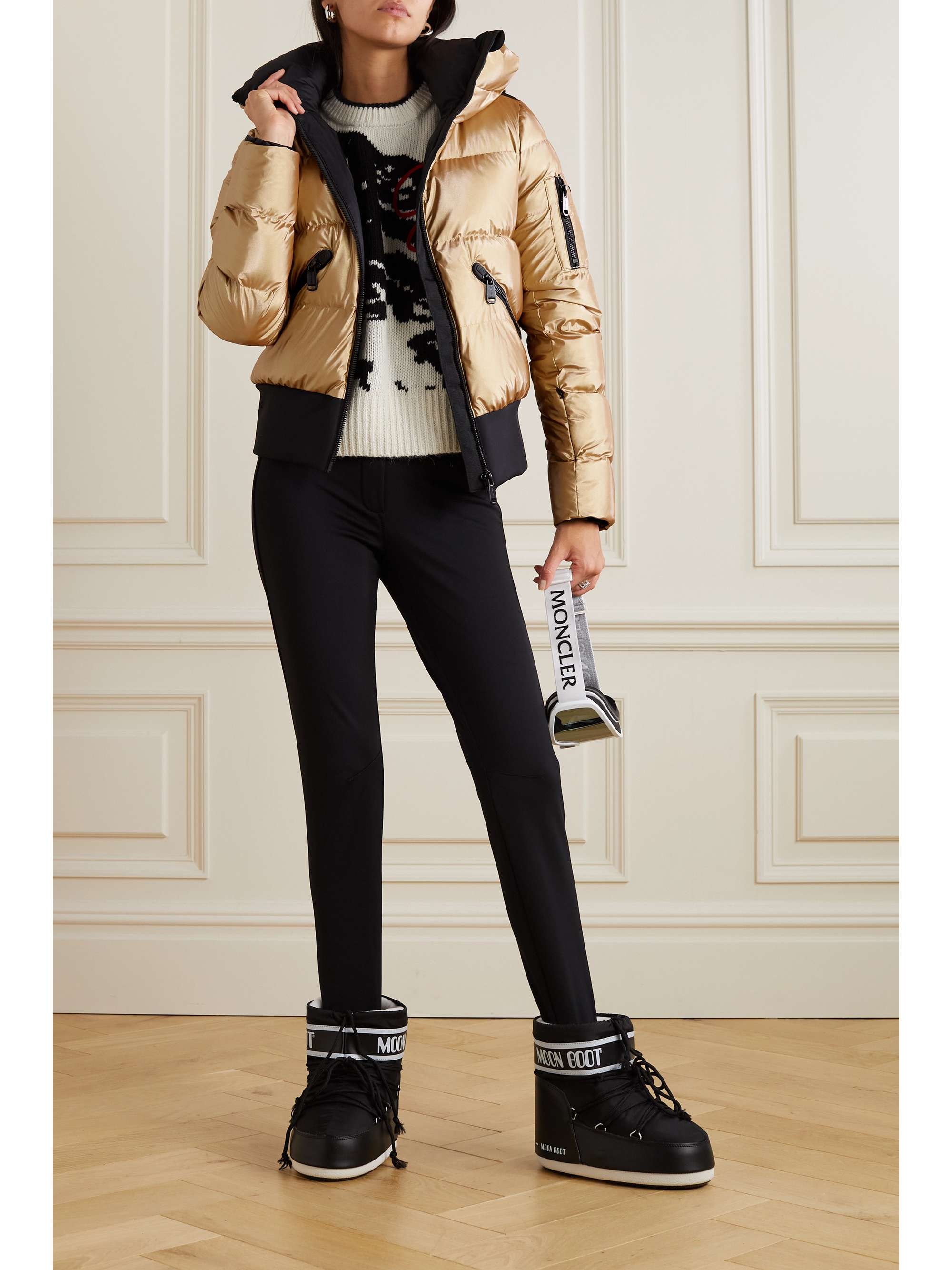 GOLDBERGH Bombardino hooded quilted metallic down ski jacket | NET-A-PORTER