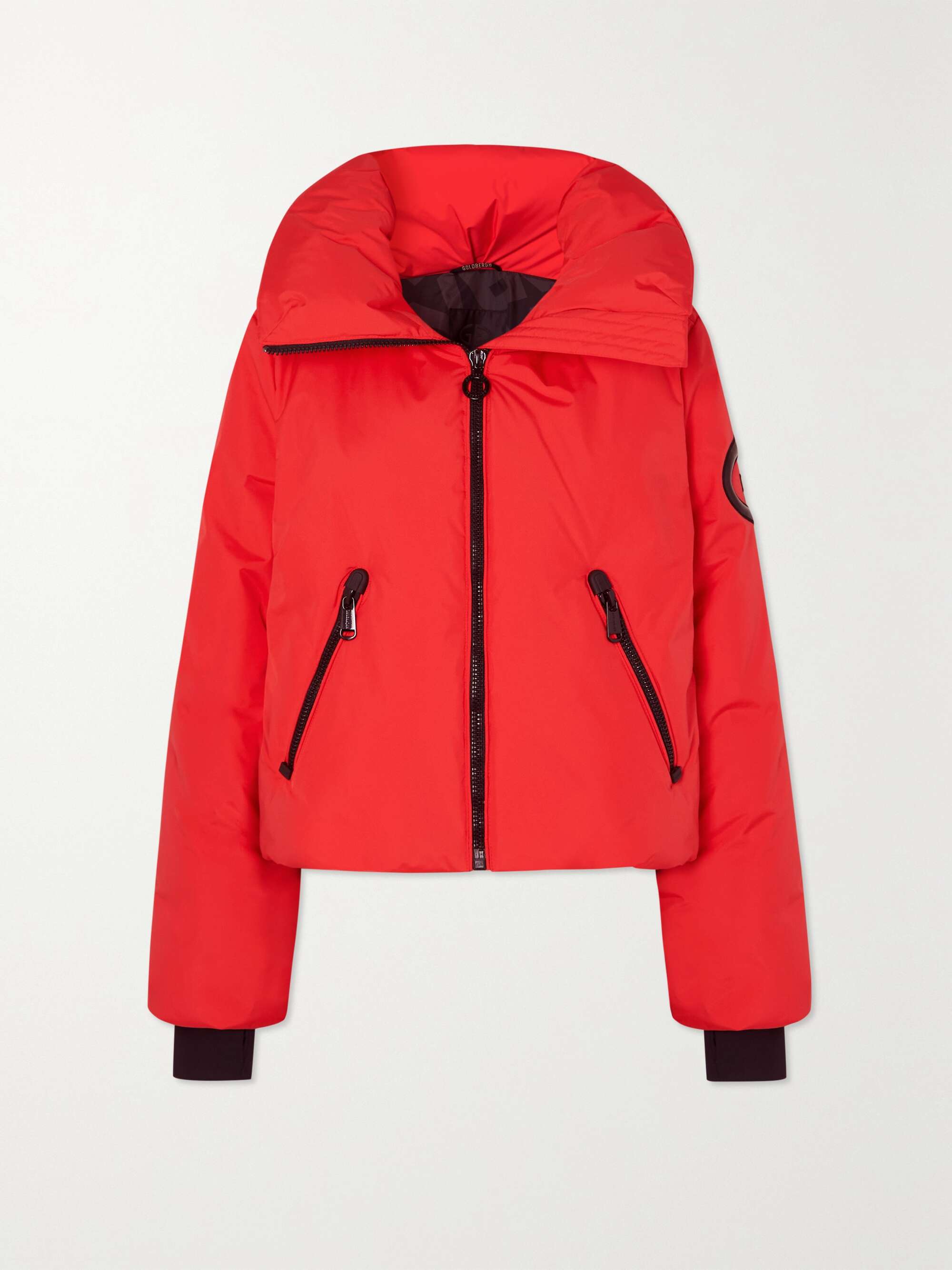 GOLDBERGH Porter hooded appliquéd down recycled ski jacket NETAPORTER