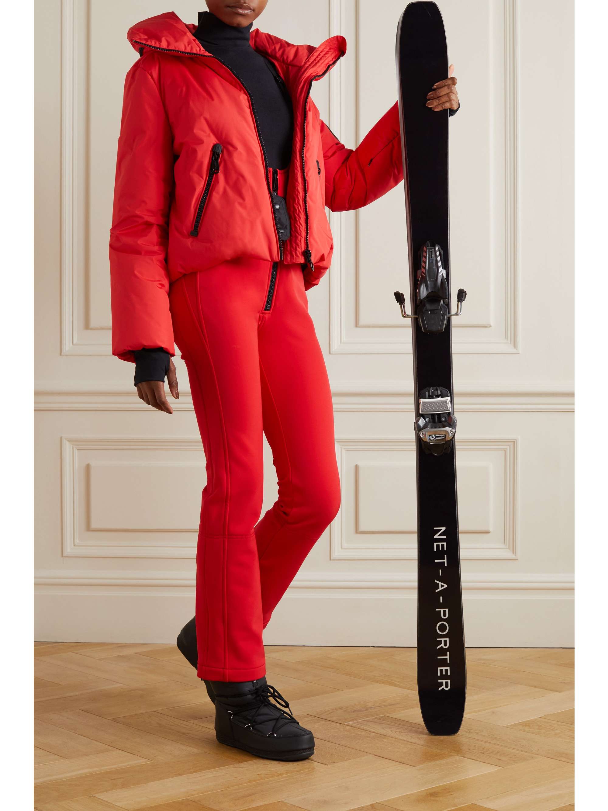 GOLDBERGH Porter hooded appliquéd down recycled ski jacket NETAPORTER