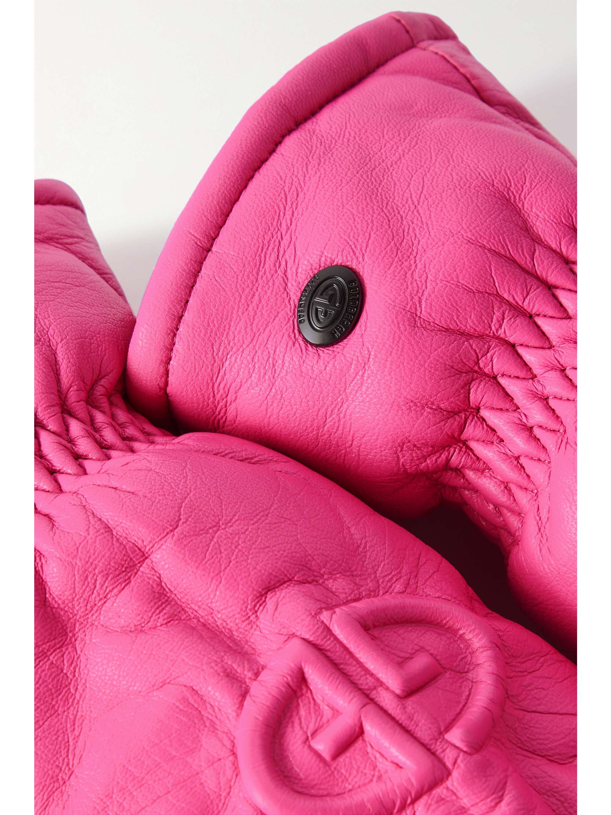 GOLDBERGH Hilja embossed padded leather ski mittens