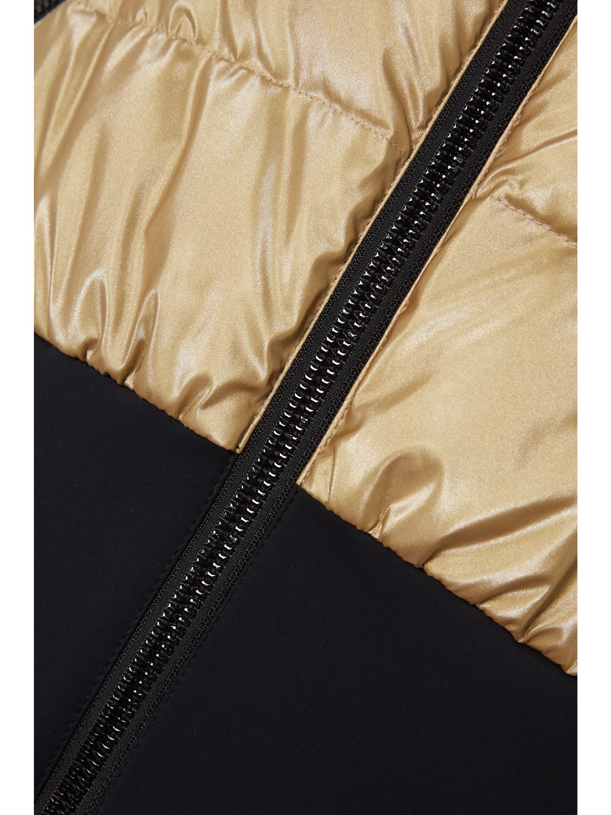 GOLDBERGH Shine hooded metallic quilted down vest