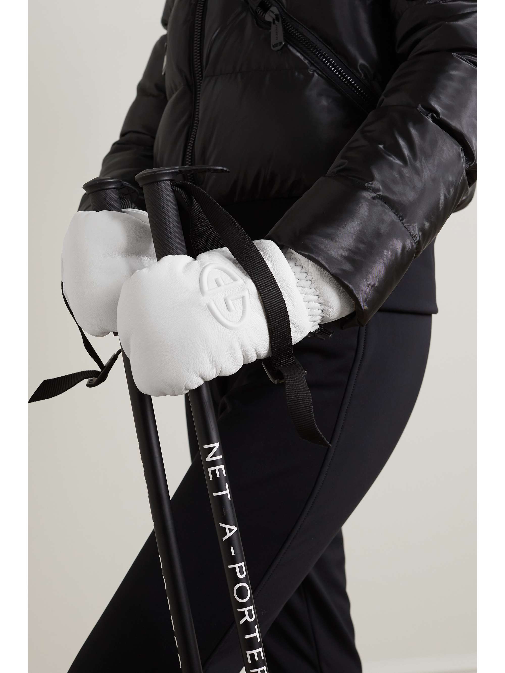 GOLDBERGH Hilja embossed padded leather ski mittens