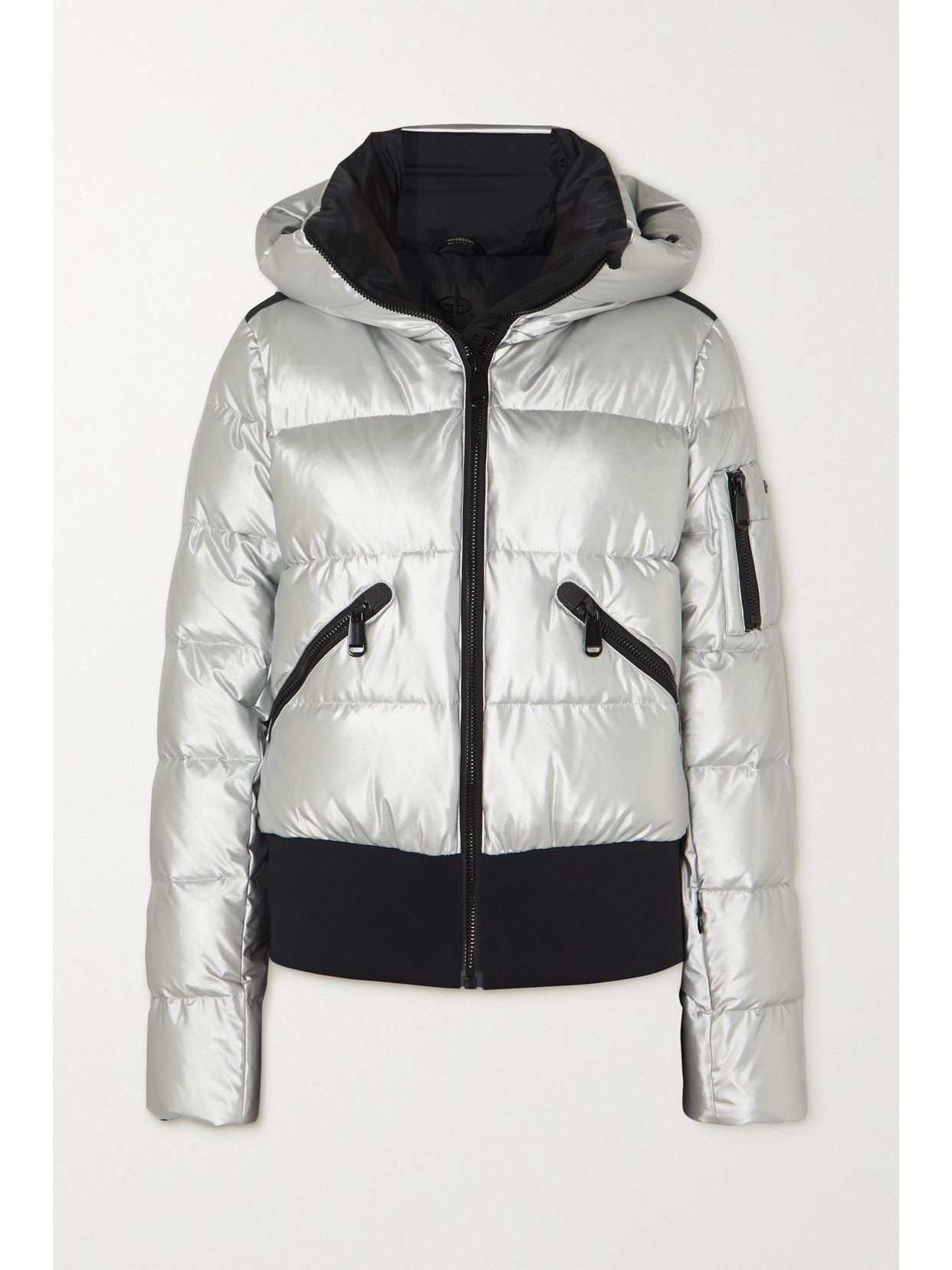 GOLDBERGH BOMBARDINO HOODED QUILTED METALLIC DOWN SKI JACKET