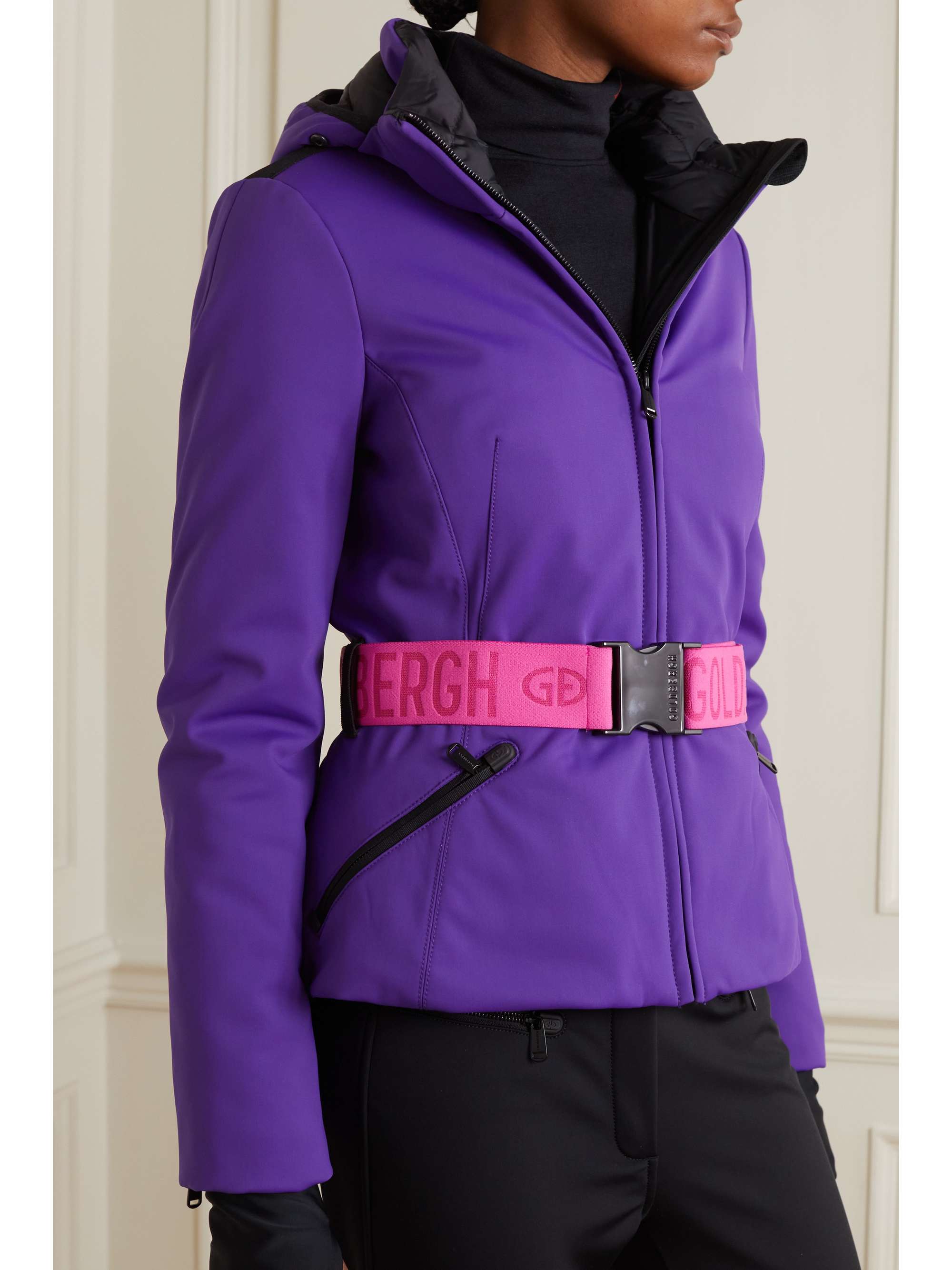 GOLDBERGH Hida hooded belted faux furtrimmed down ski jacket NETA