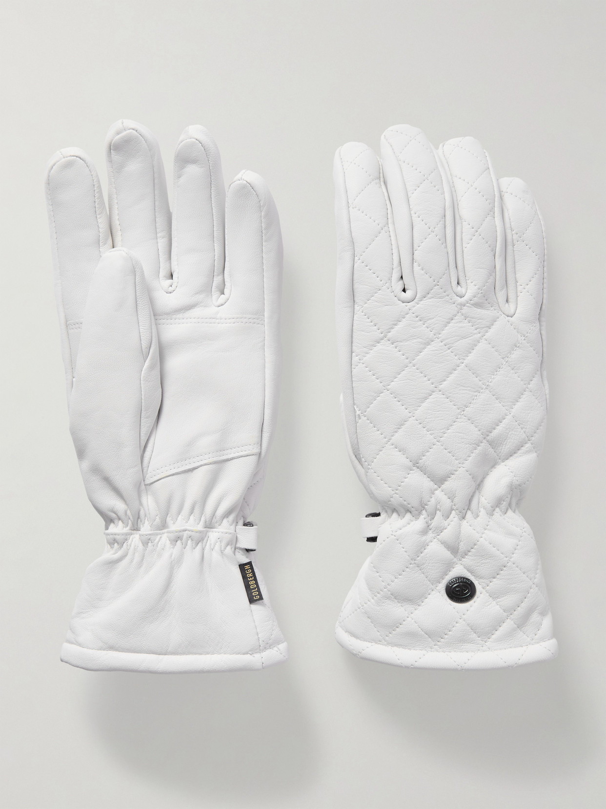 Goldbergh - Nishi Padded Quilted Leather Gloves - White