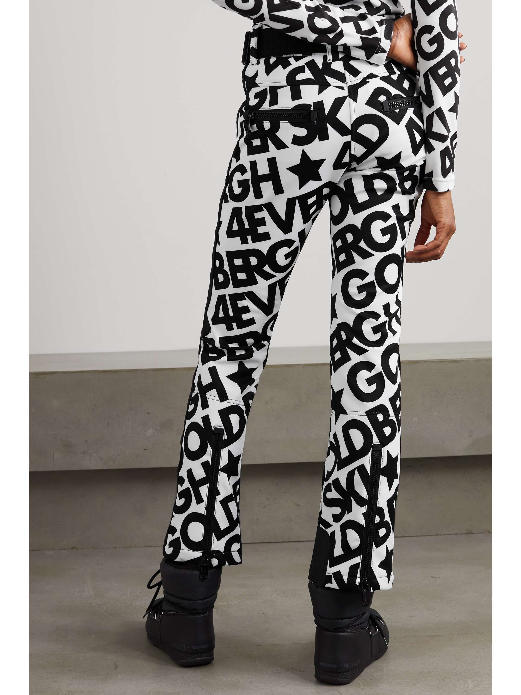 GOLDBERGH Skistar printed belted flared ski pants