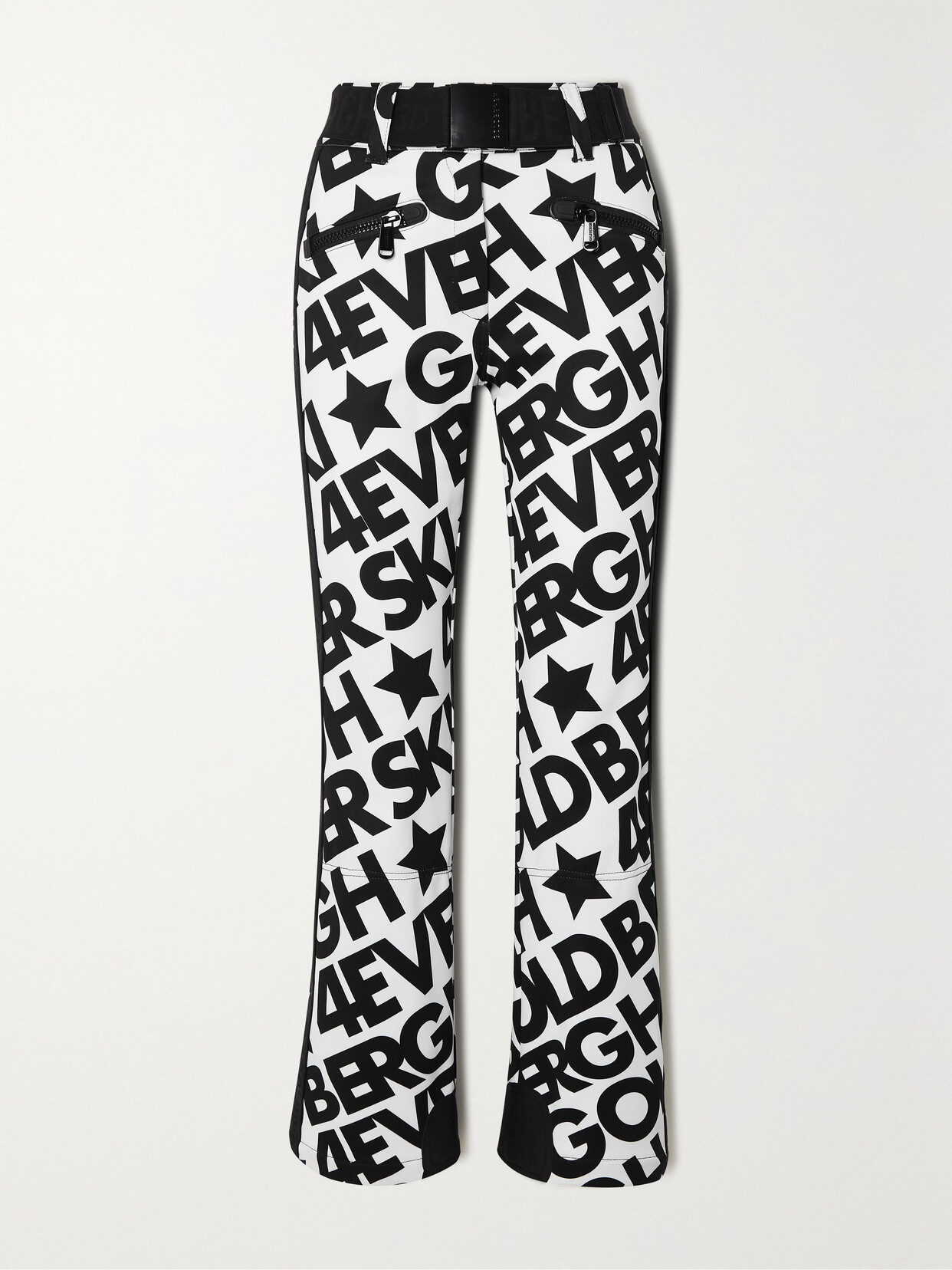 Goldbergh - Skistar Printed Belted Flared Ski Pants - White