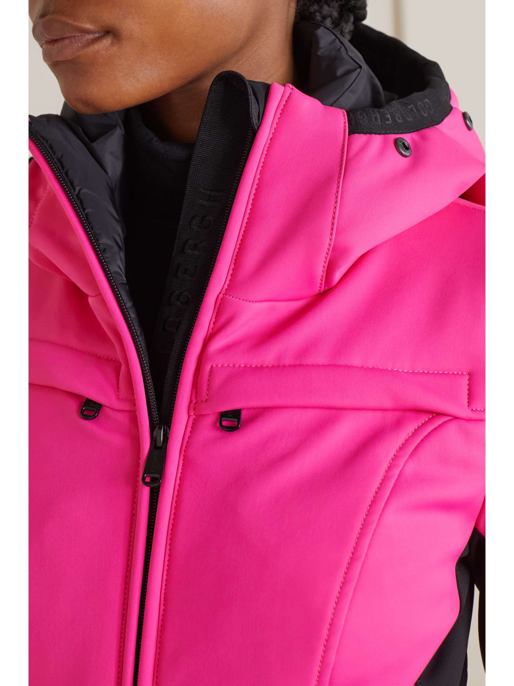 GOLDBERGH Parry belted hooded faux furtrimmed ski suit NETAPORTER