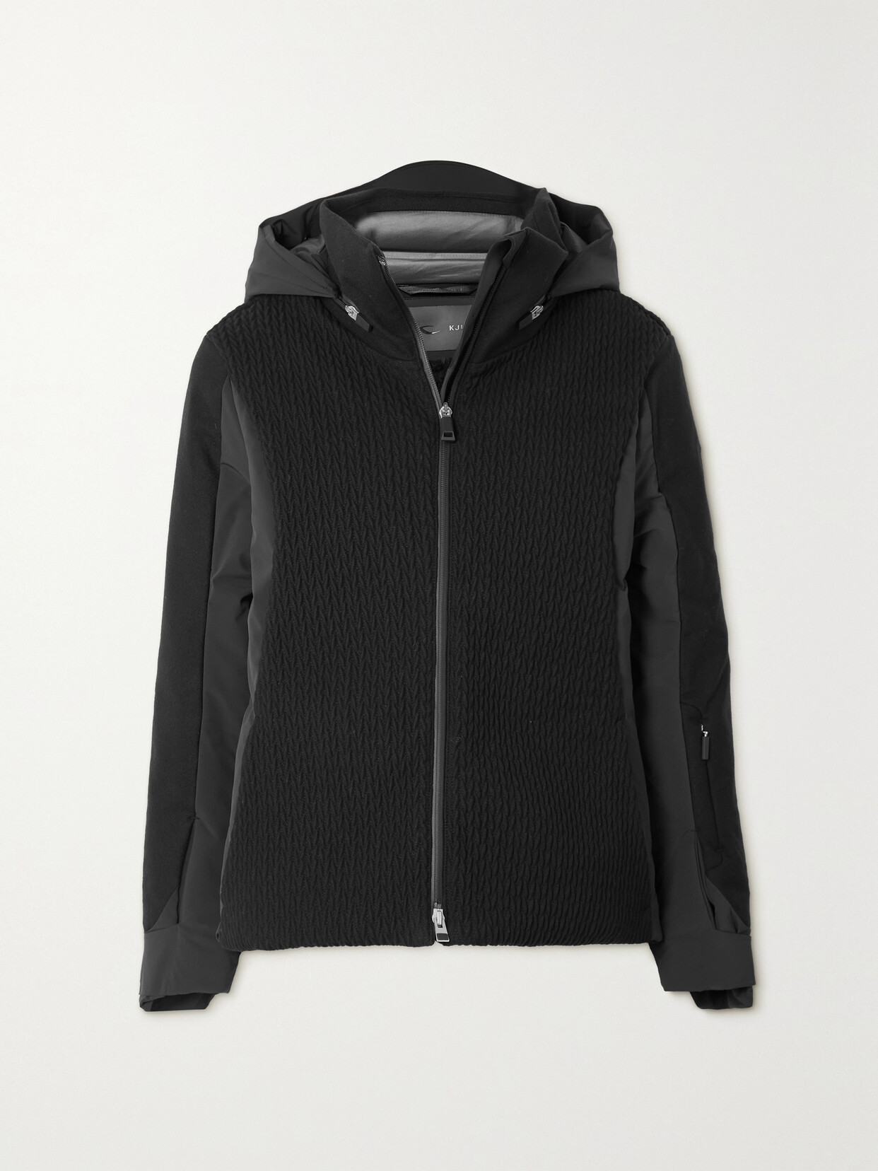 Kjus Luxe Hooded Smocked Merino Woolblend And Faux Furtrimmed Down Ski Jacket In Black ModeSens