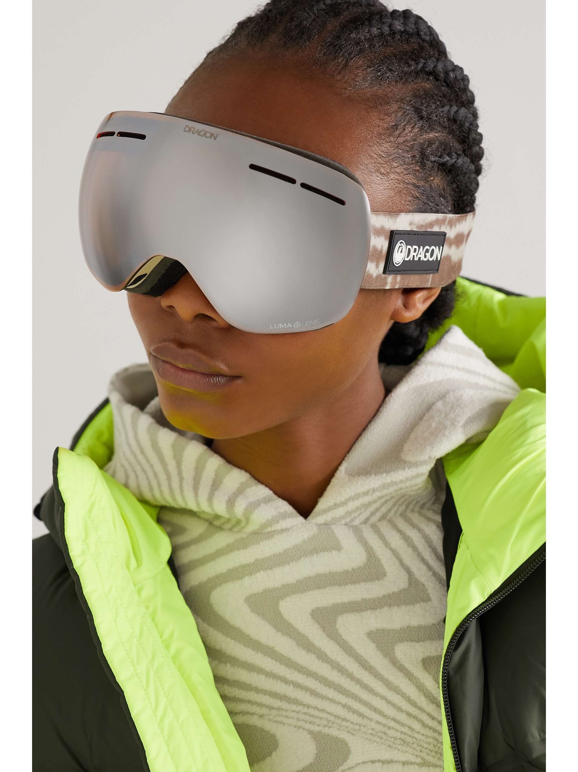 DRAGON X1s mirrored ski goggles