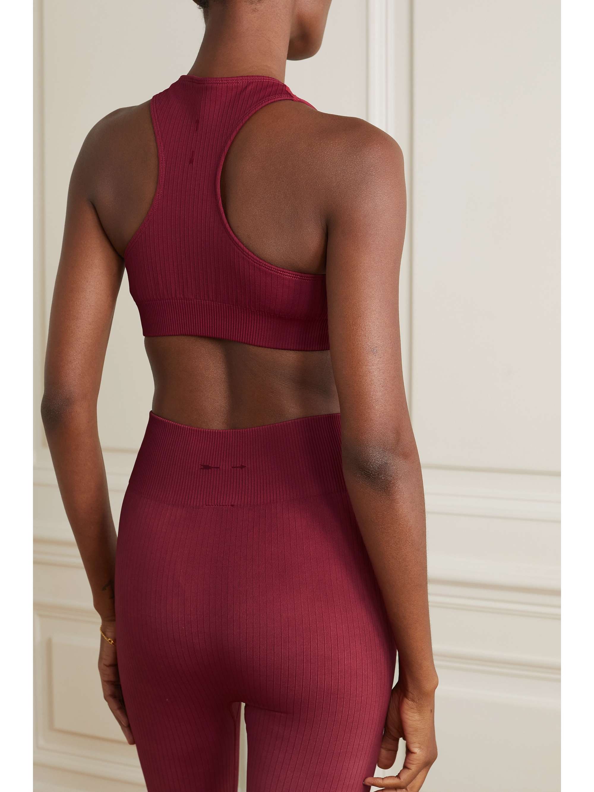 THE UPSIDE Anna ribbed stretch-knit sports bra
