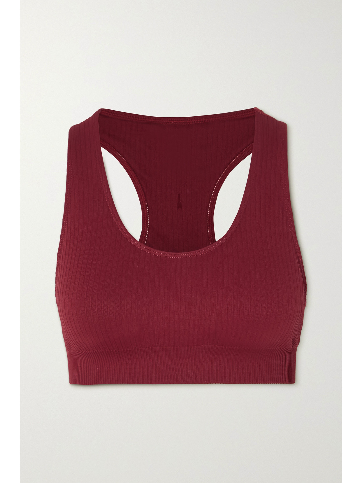 The Upside Anna Ribbed Stretch-knit Sports Bra In Red