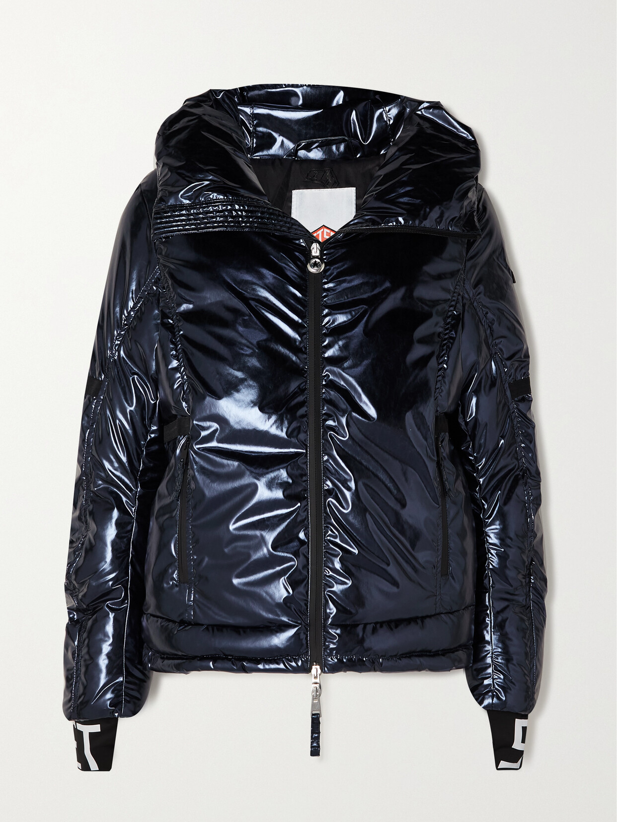 JETSET JOANNA HOODED QUILTED PADDED METALLIC SKI JACKET