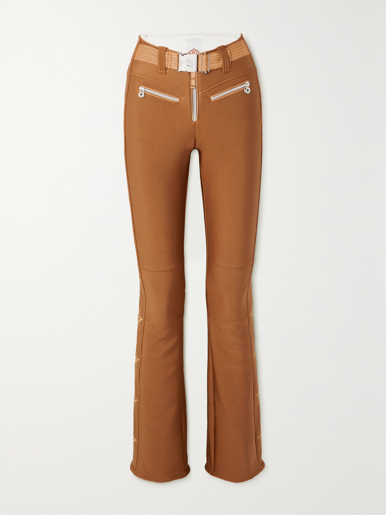 JETSET - Tiby Belted Embroidered Flared Ski Pants - Gold