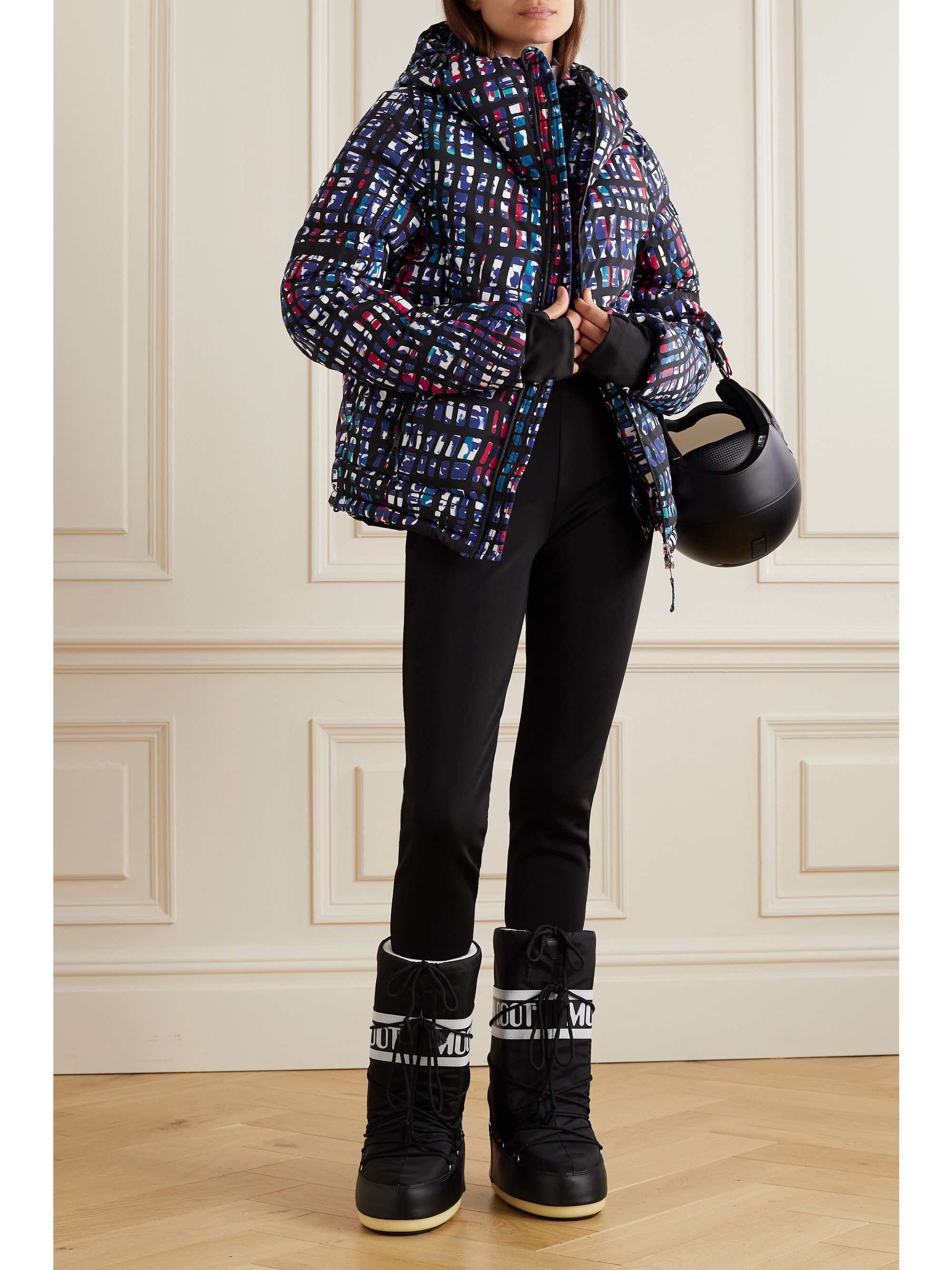 JETSET Joanna hooded quilted padded printed ski jacket NETAPORTER