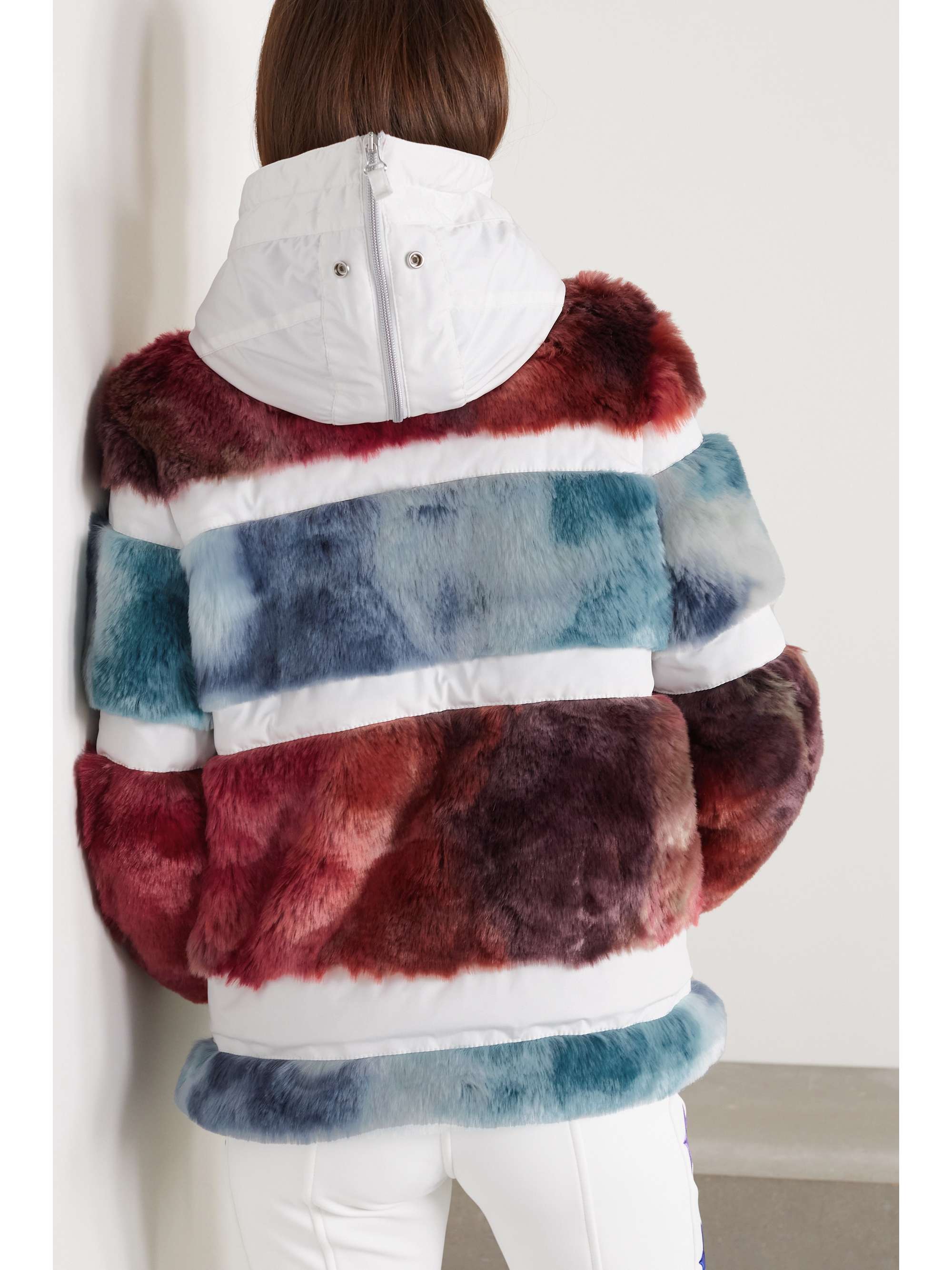 JETSET Paola hooded padded faux fur and shell jacket