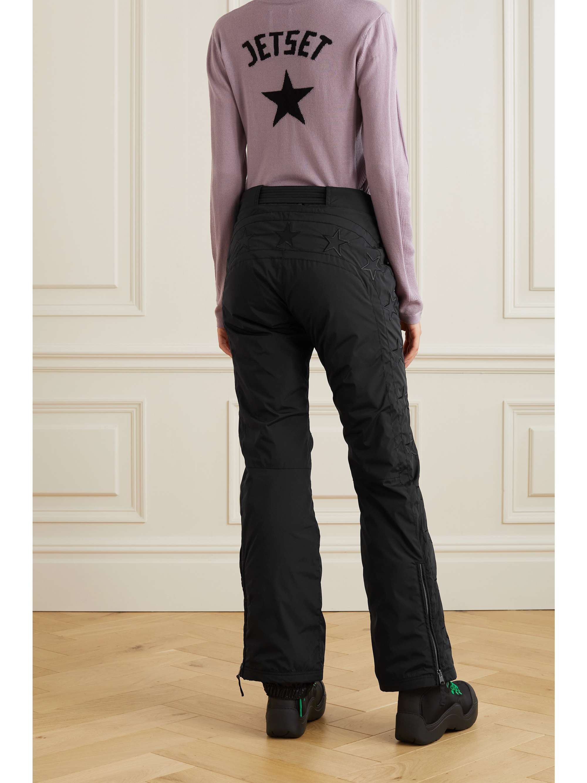JETSET Starred Uni belted flared ski pants