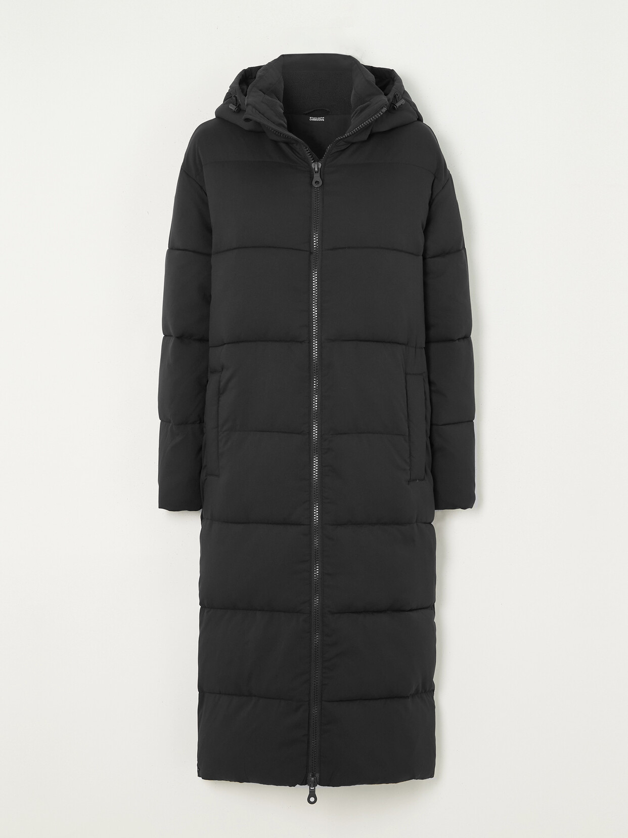 Girlfriend Collective Long Nylon Puffer Jacket In Black