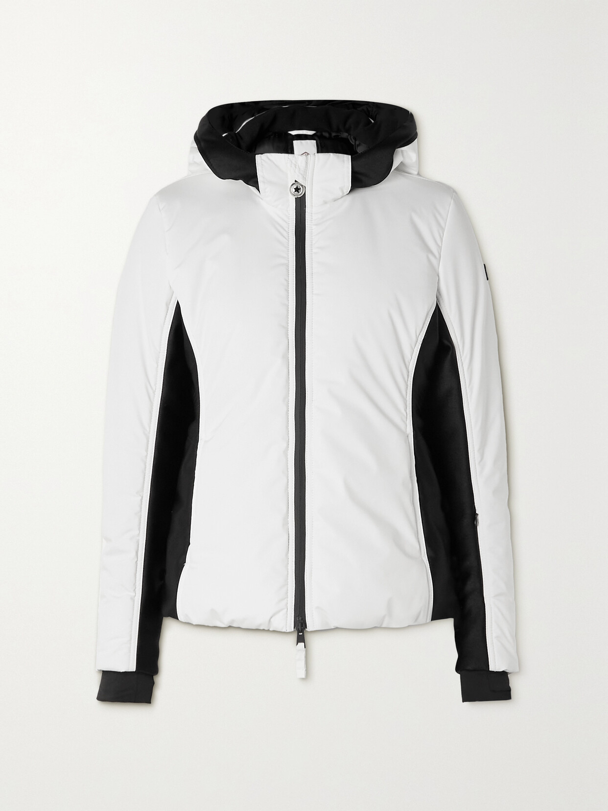 JETSET - Grace Embroidered Jersey-paneled Padded Ski Jacket - White