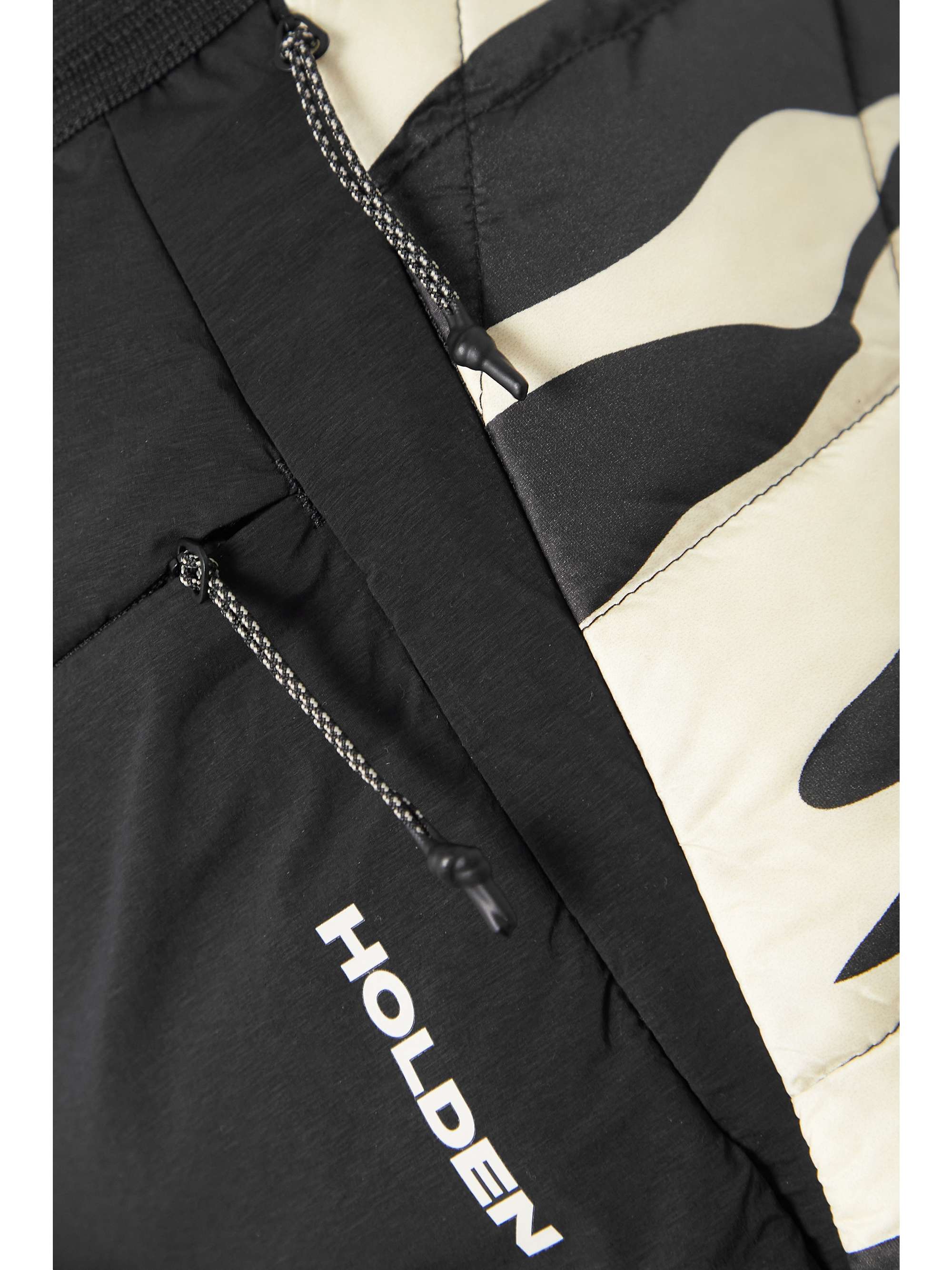 HOLDEN Quilted shell and stretch-jersey down tapered pants