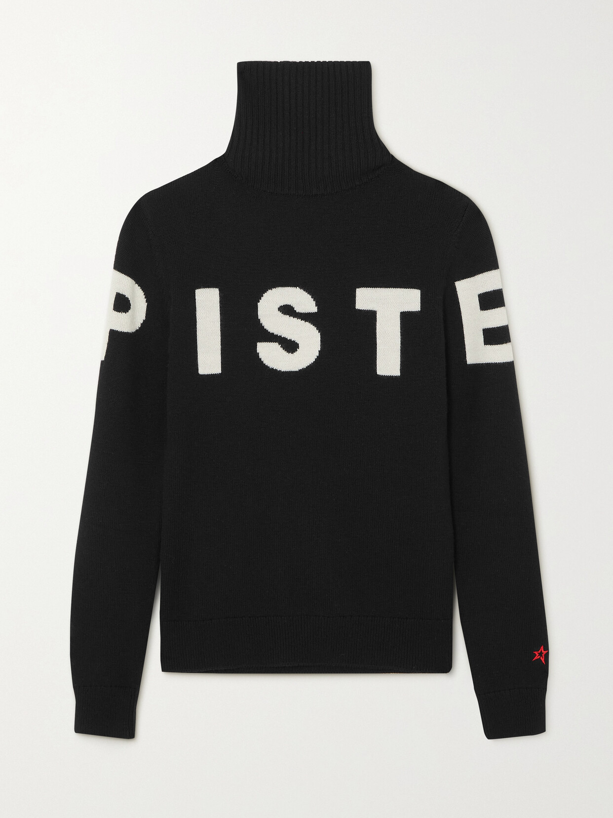 Perfect Moment - Piste Merino Wool-jacquard Turtleneck Sweater - Black