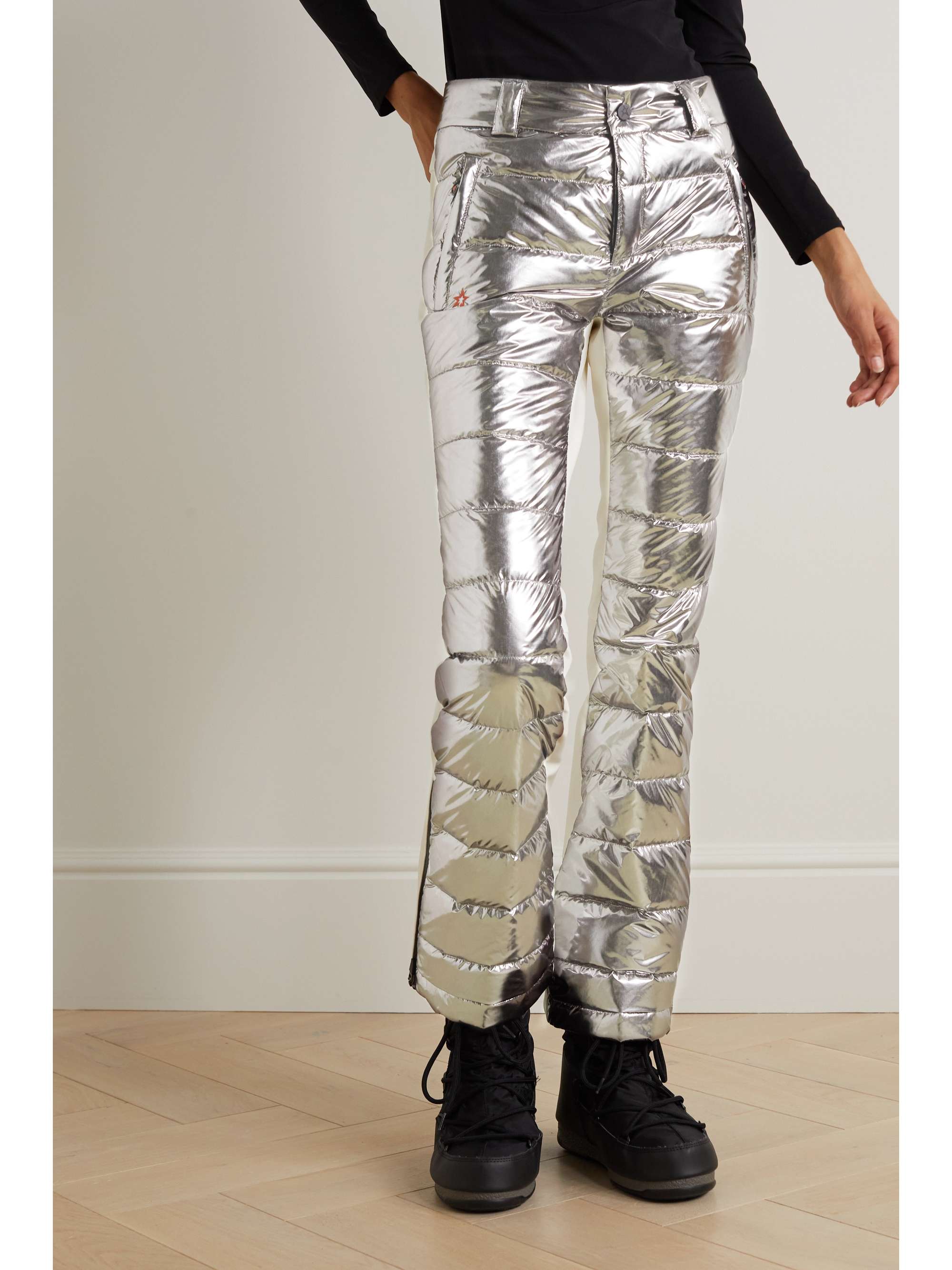 PERFECT MOMENT Talia quilted padded metallic ski pants