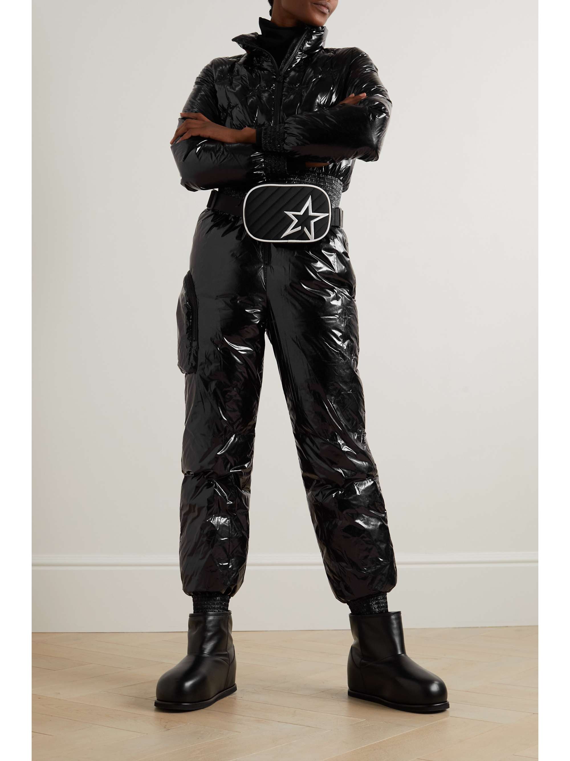 PERFECT MOMENT Floe embroidered padded glossed-shell down ski suit