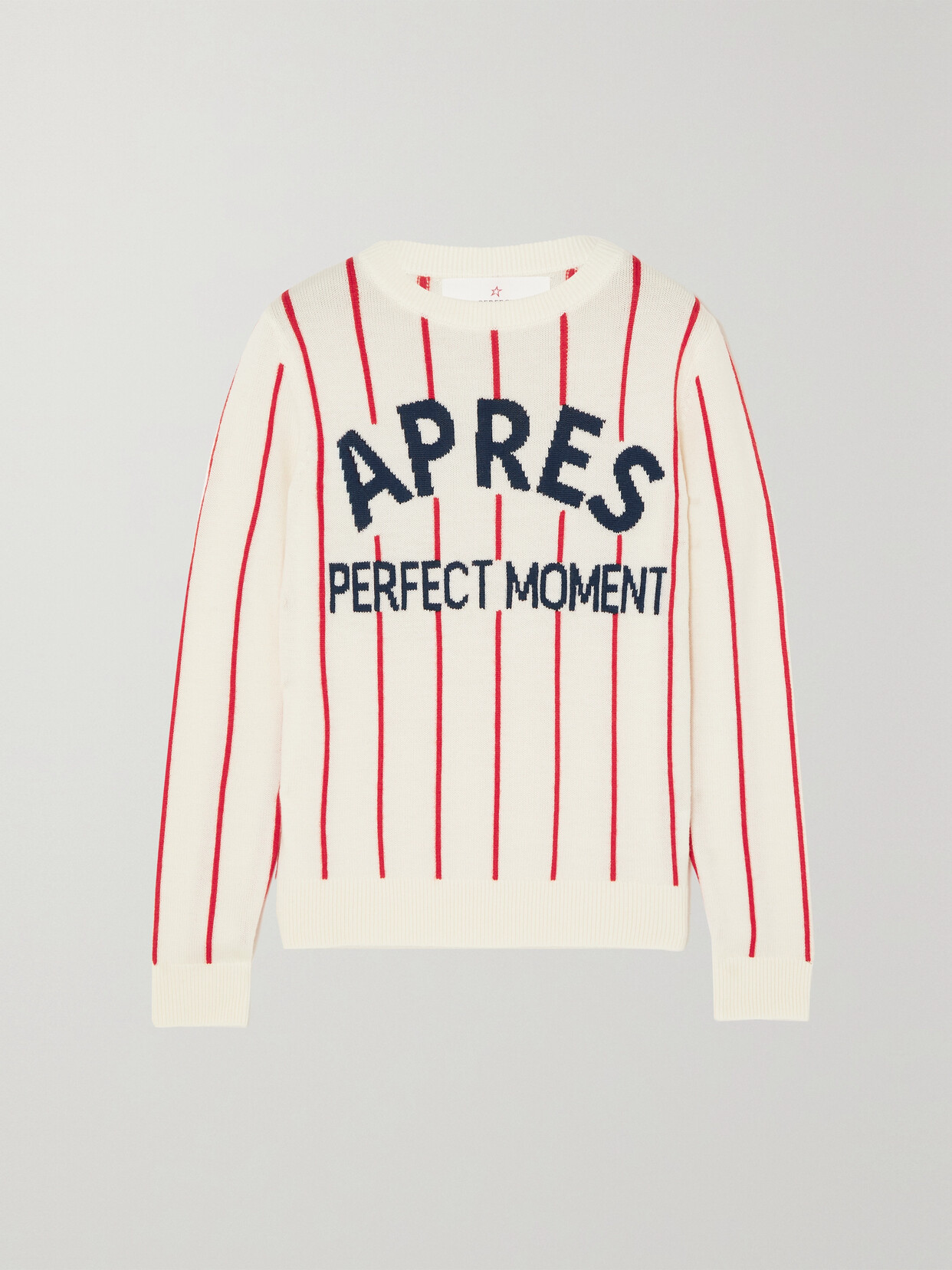 Perfect Moment - Slalom Striped Merino Wool Sweater - White