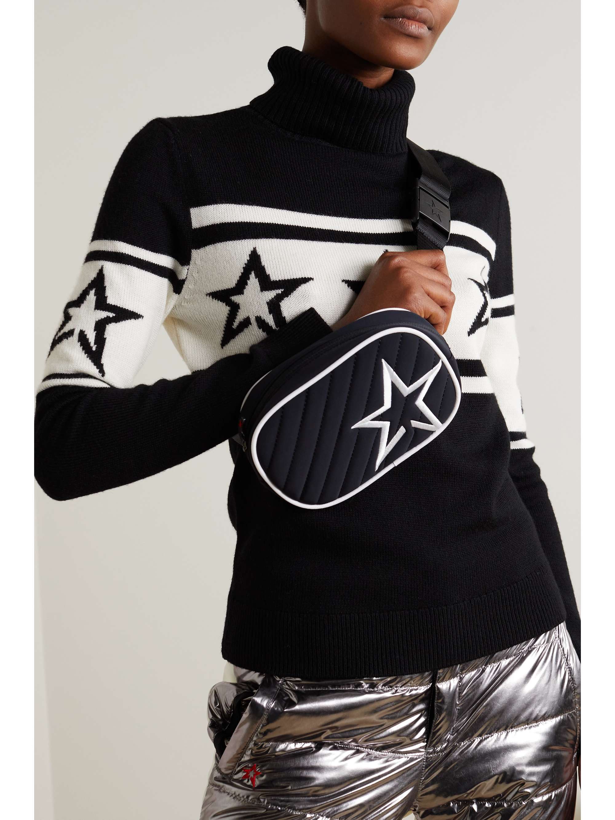PERFECT MOMENT Star quilted shell belt bag