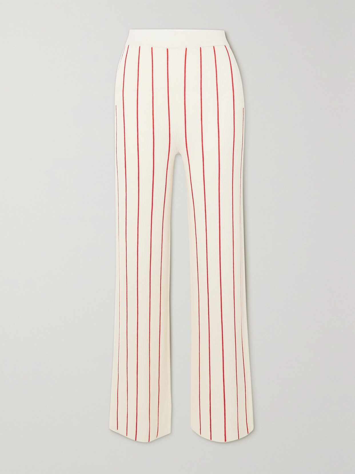 Perfect Moment - Slalom Striped Merino Wool Leggings - White