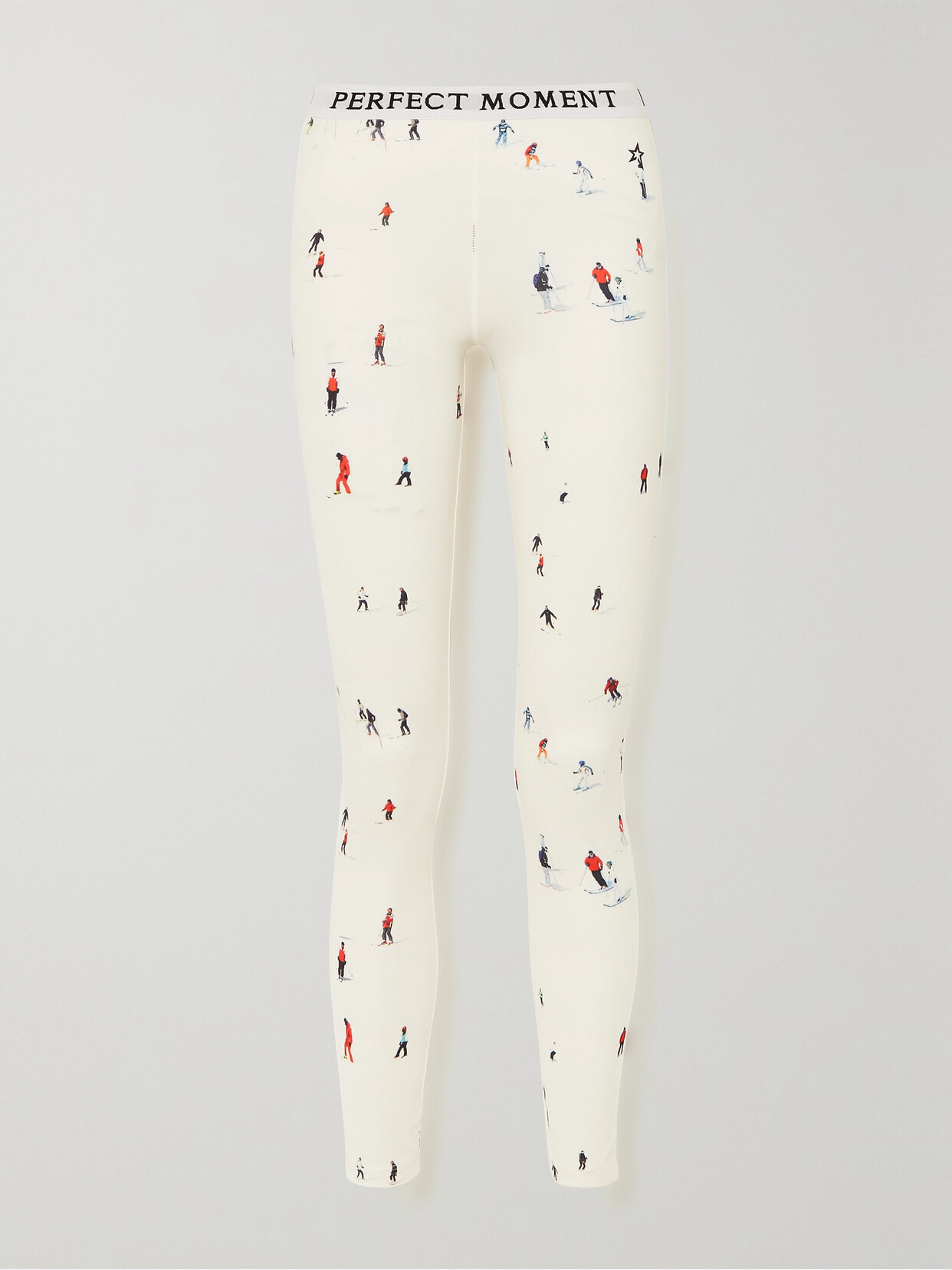 Shop Perfect Moment Printed Stretch-jersey Leggings In White