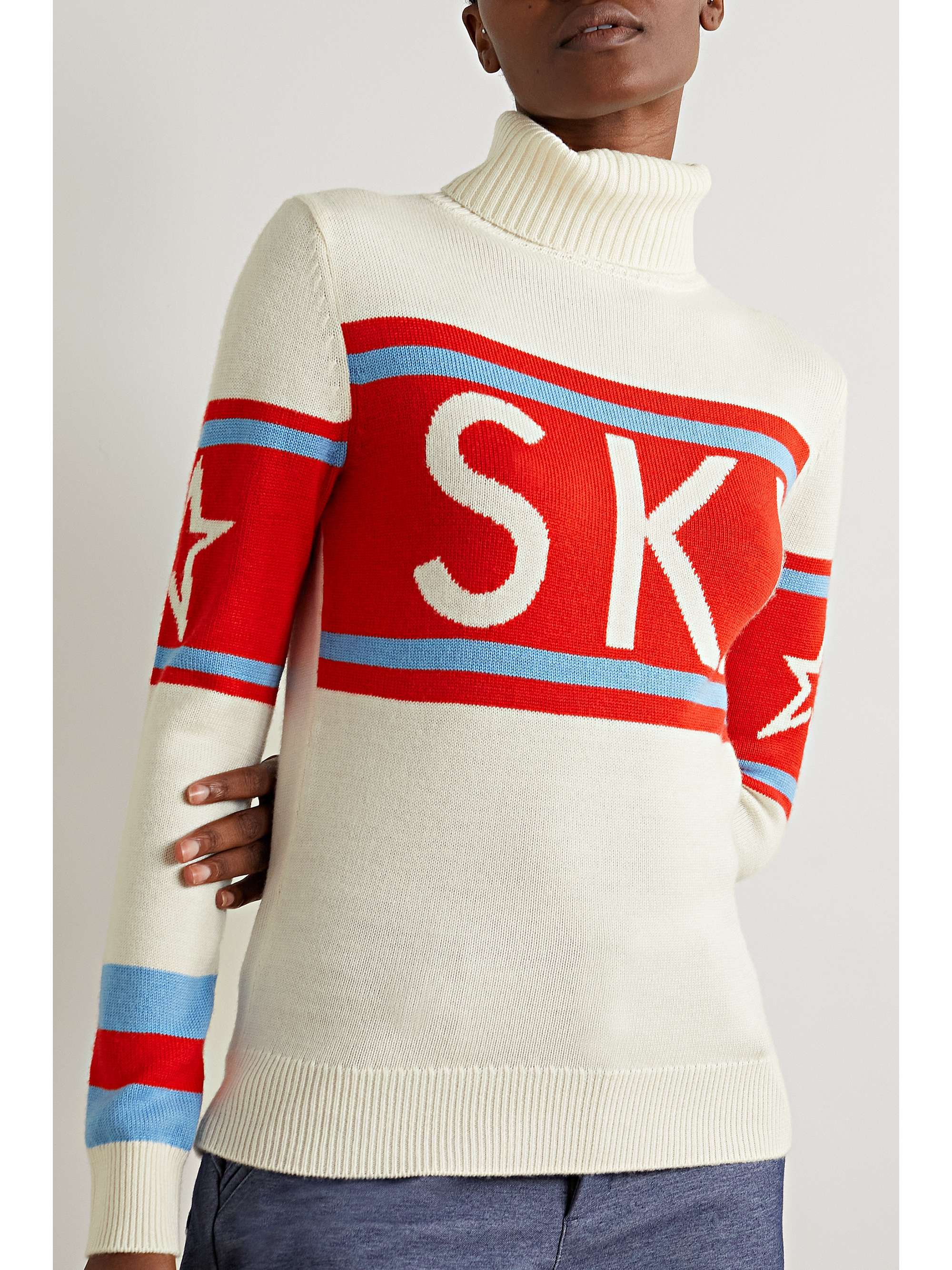 White Schild striped merino wool 