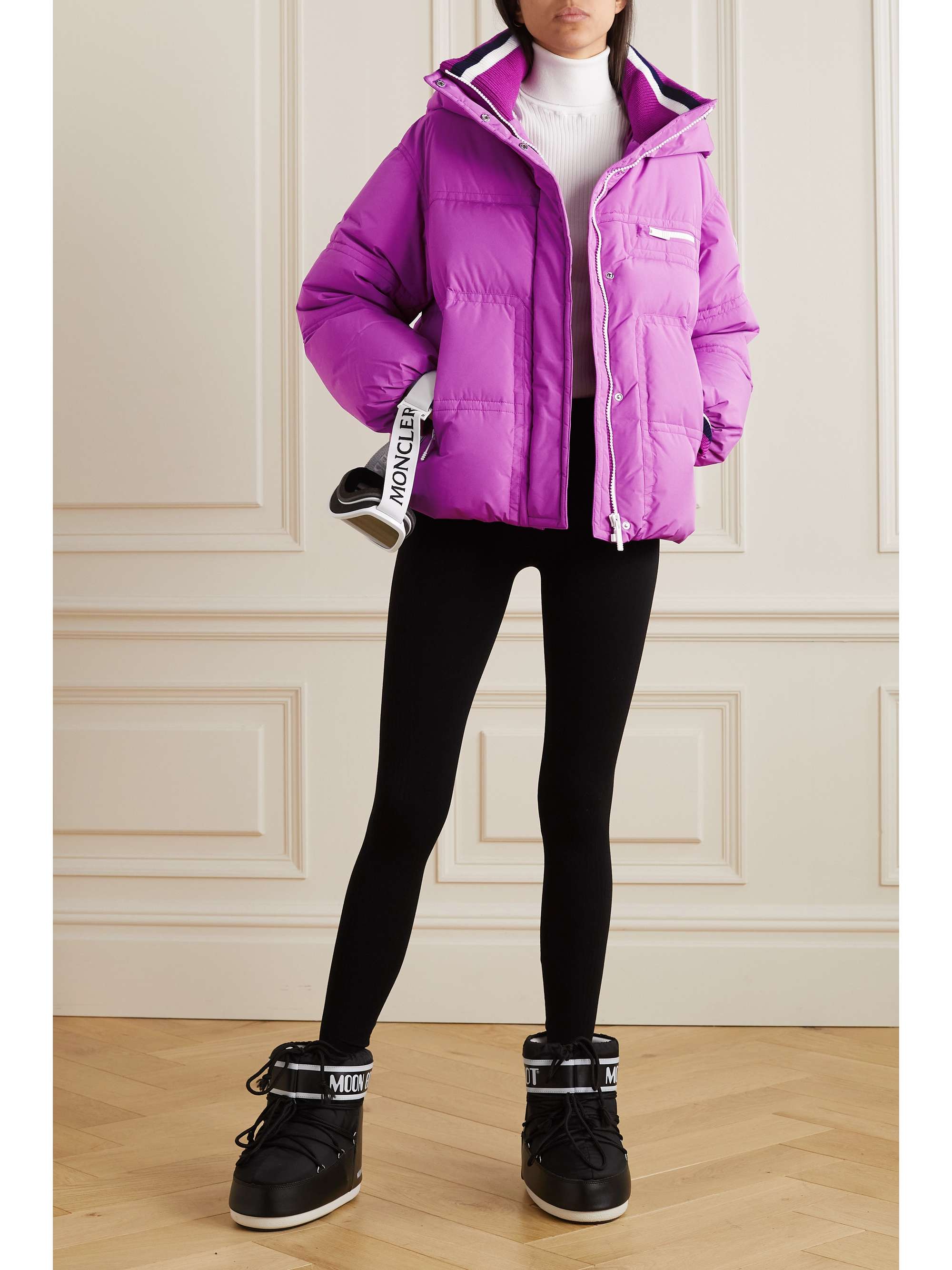 FUSALP Hortense quilted hooded down ski jacket