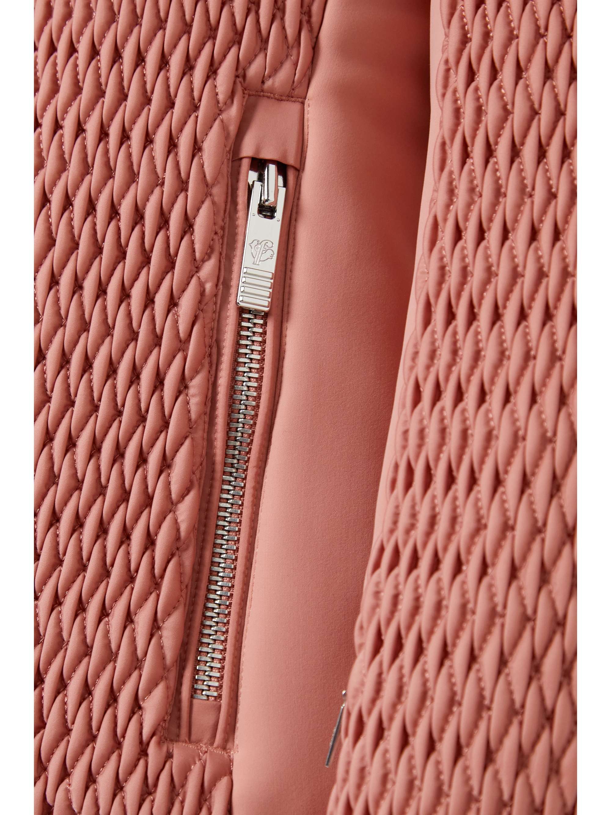FUSALP Montana Skijacke aus gestepptem Thindown™-Material und Sorona® mit Faux-Faur-Besatz