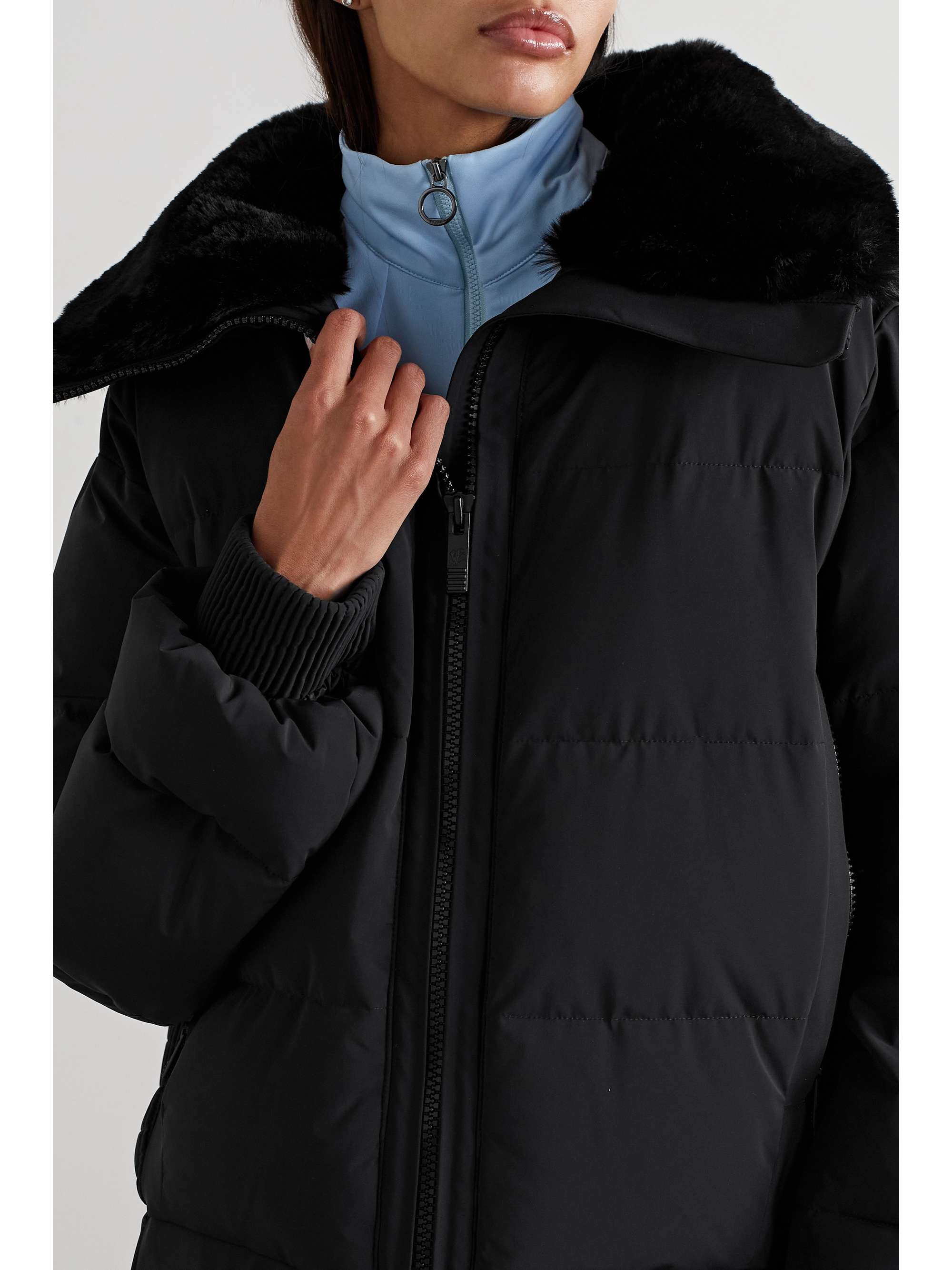FUSALP Dolores gesteppte Skijacke mit Daunenfüllung, Kapuze und Faux-Fur-Besatz