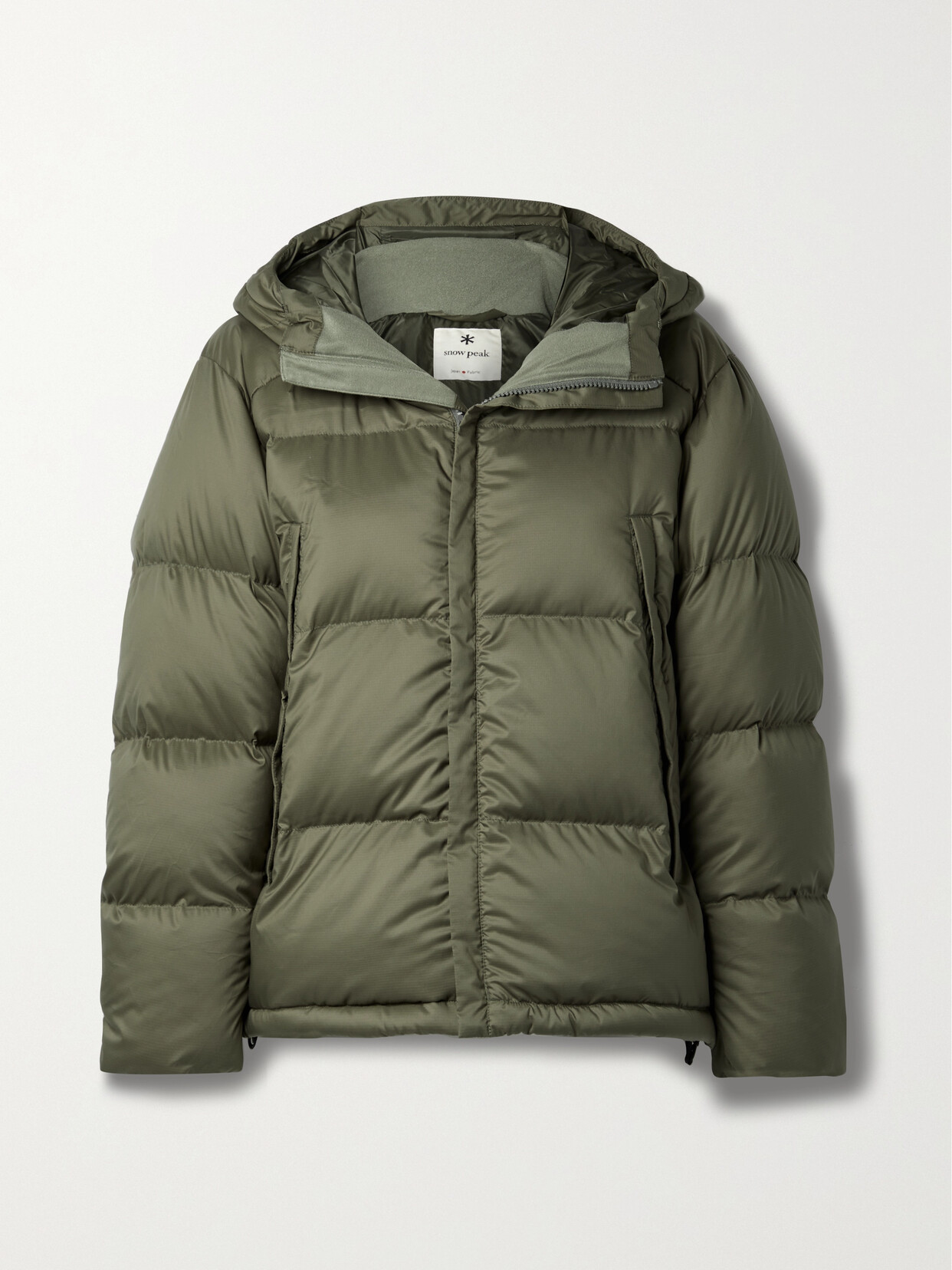 Snow Peak - Hooded Padded Ripstop Down Jacket - Green