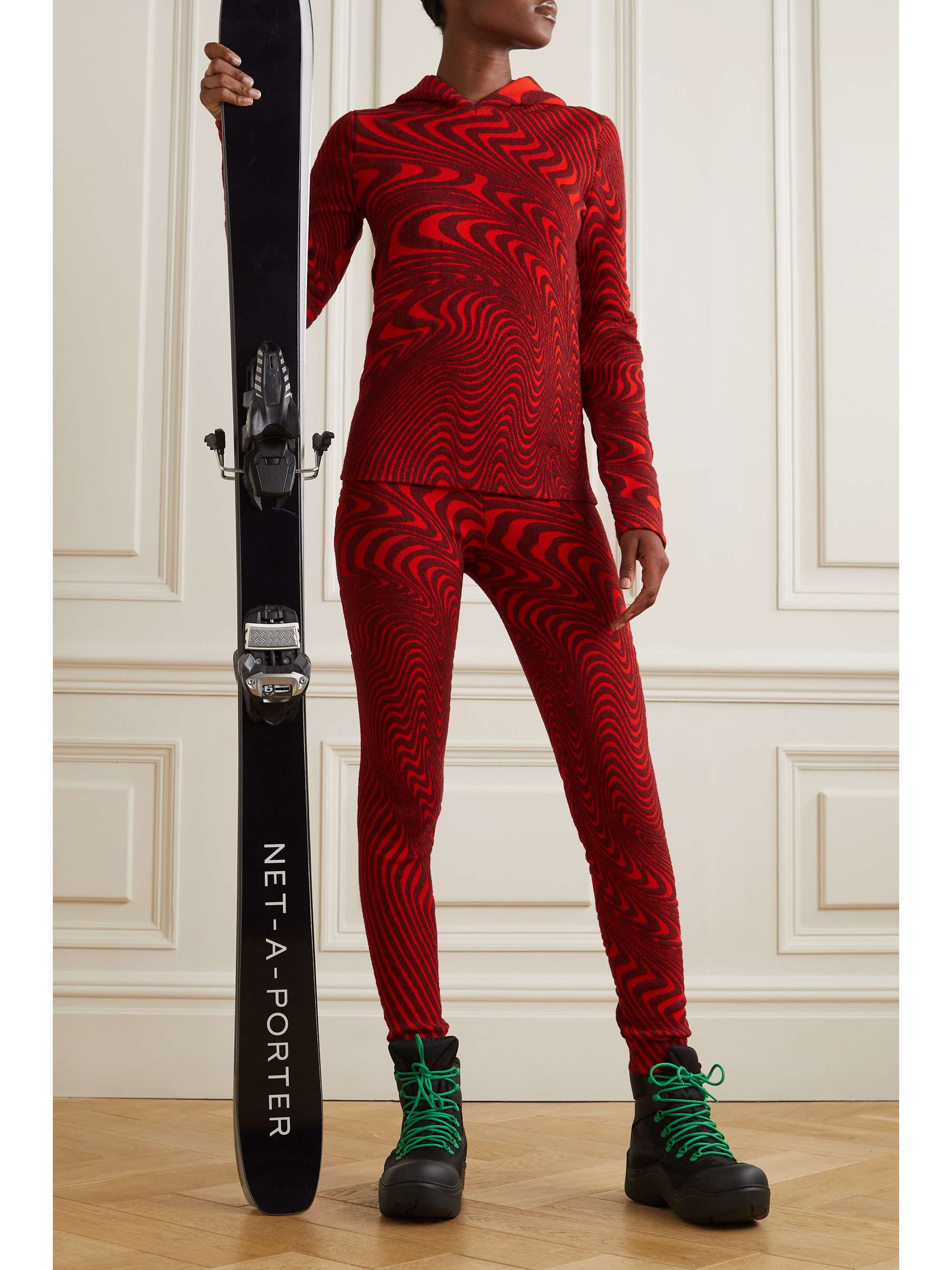 AZTECH MOUNTAIN + Ed Curtis Felpa con cappuccio in jacquard di misto lana Off-piste